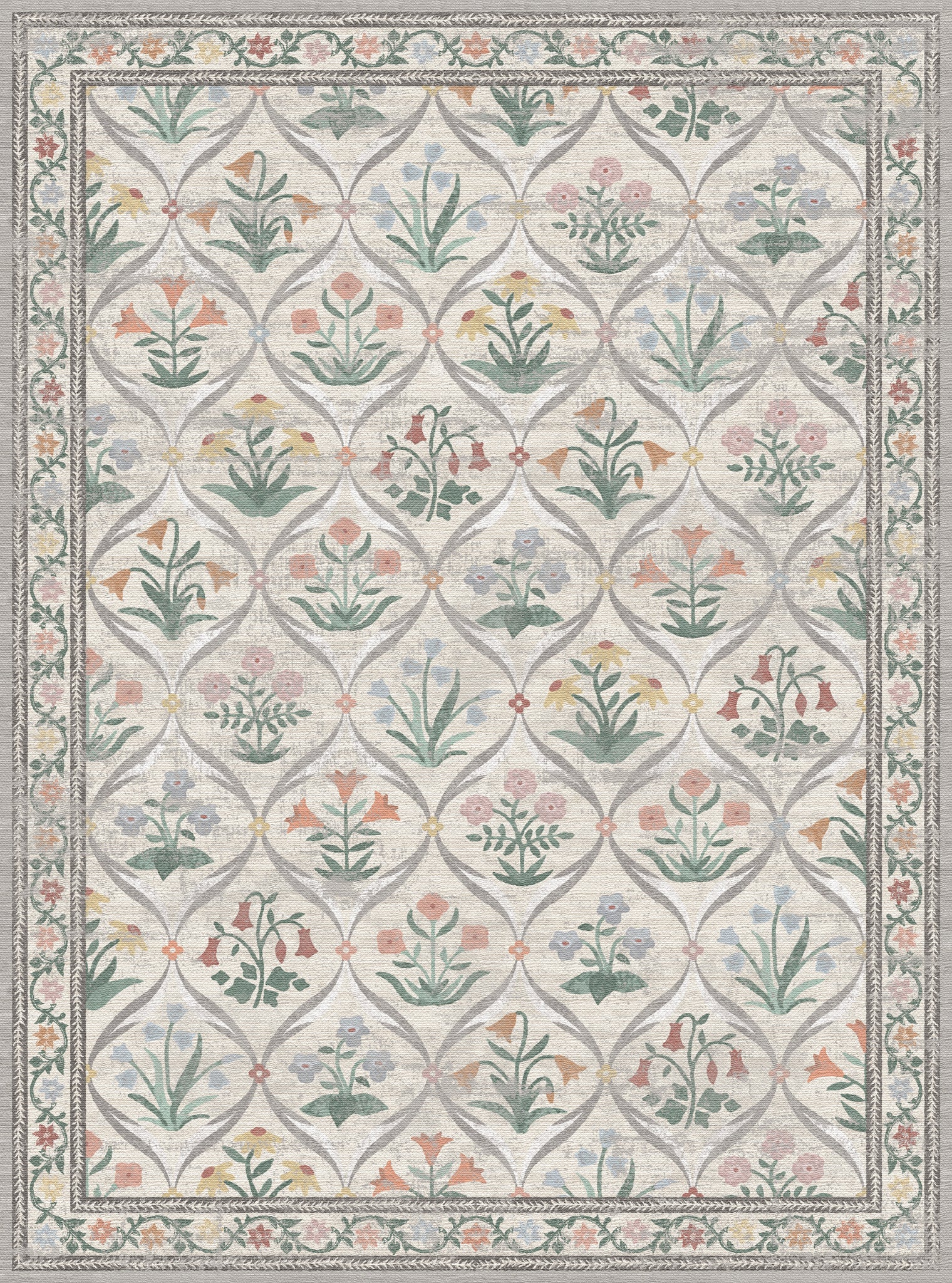 Claire Vintage-Blumenteppich