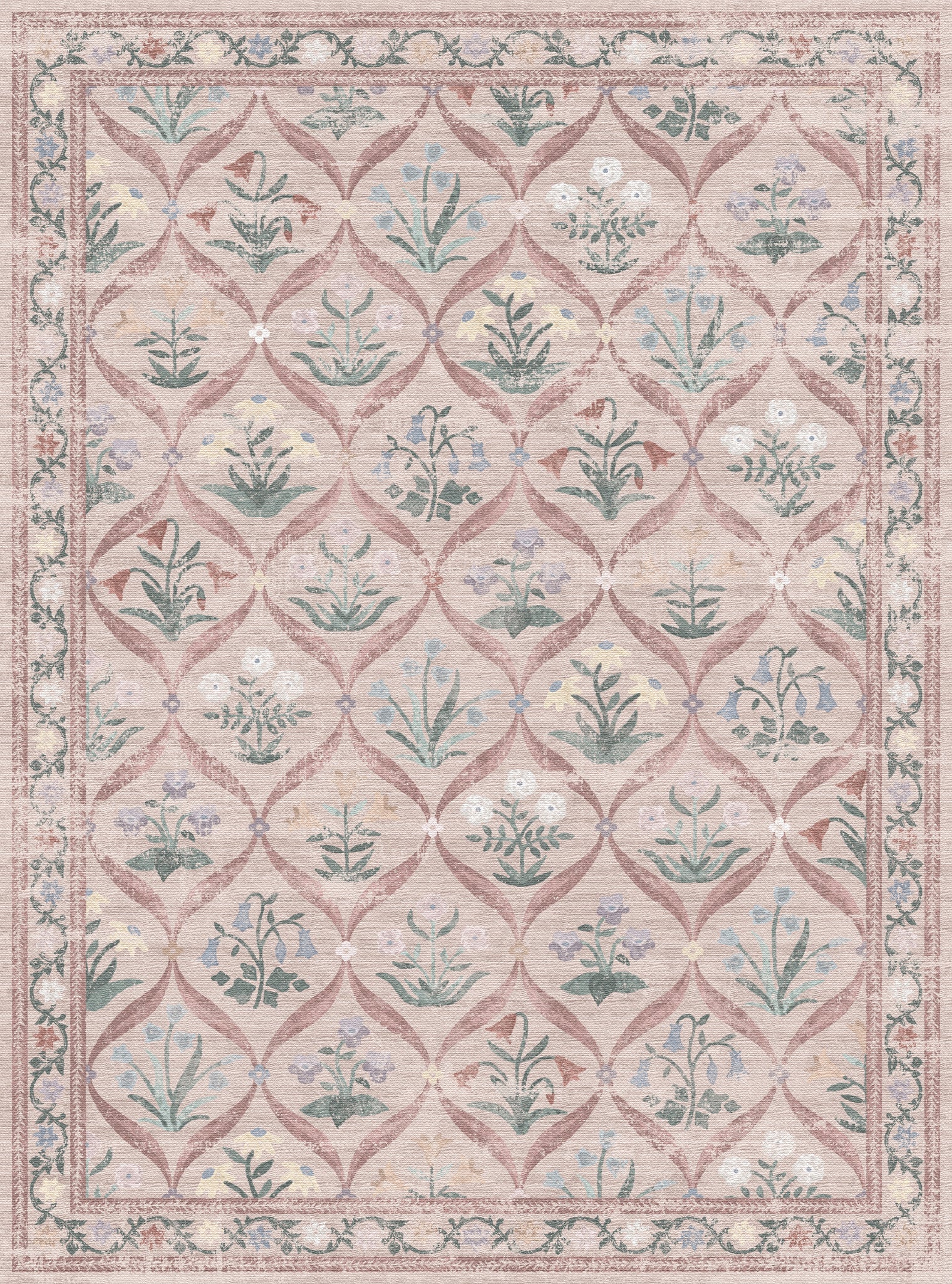 Claire Vintage-Blumenteppich