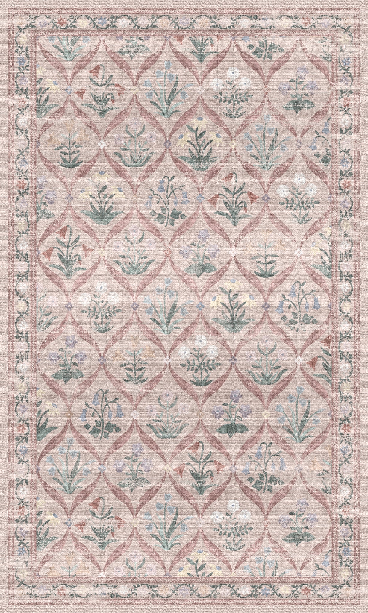 Claire Vintage-Blumenteppich