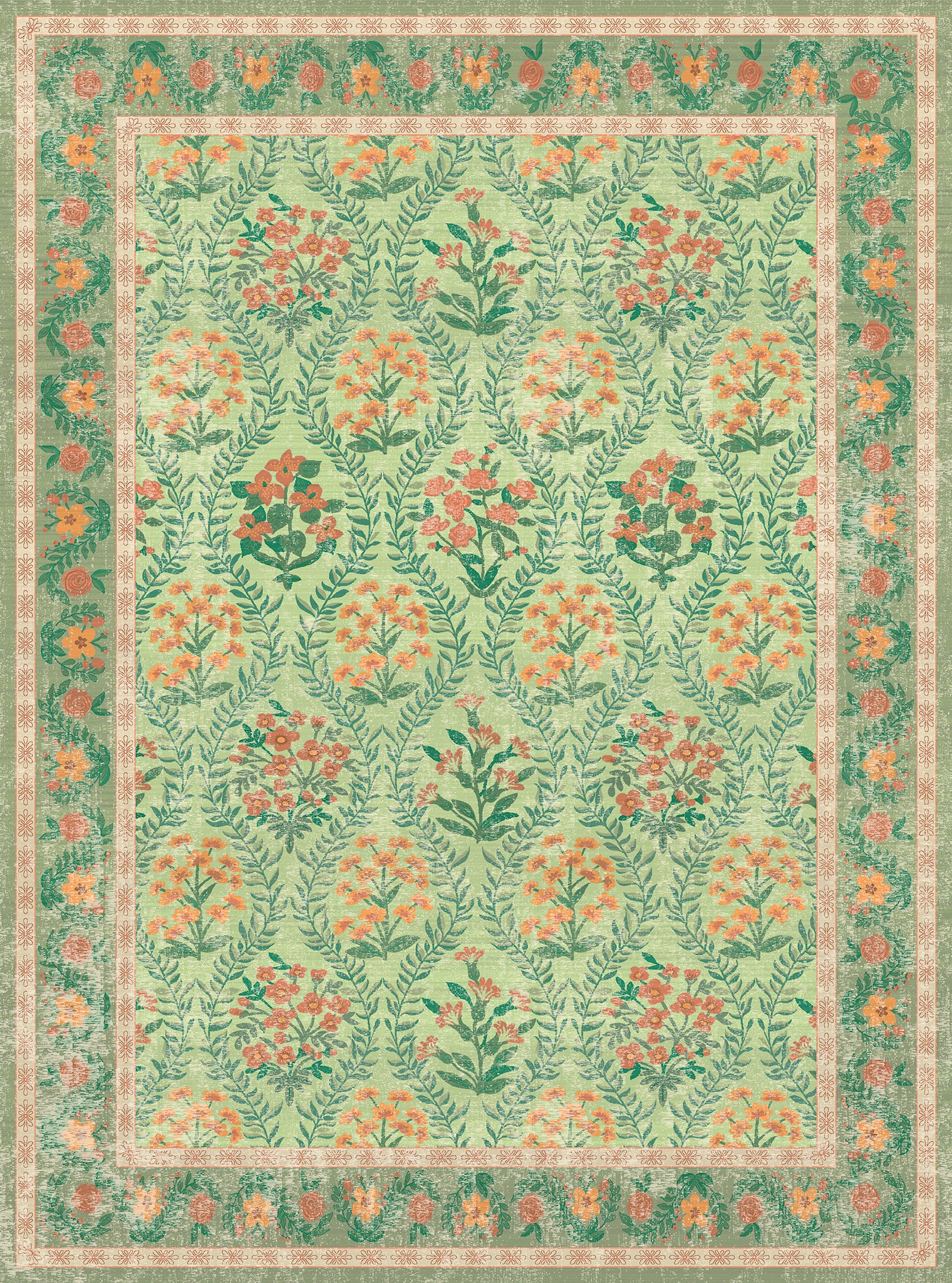 Nolia Винтидж килим с флорални мотиви