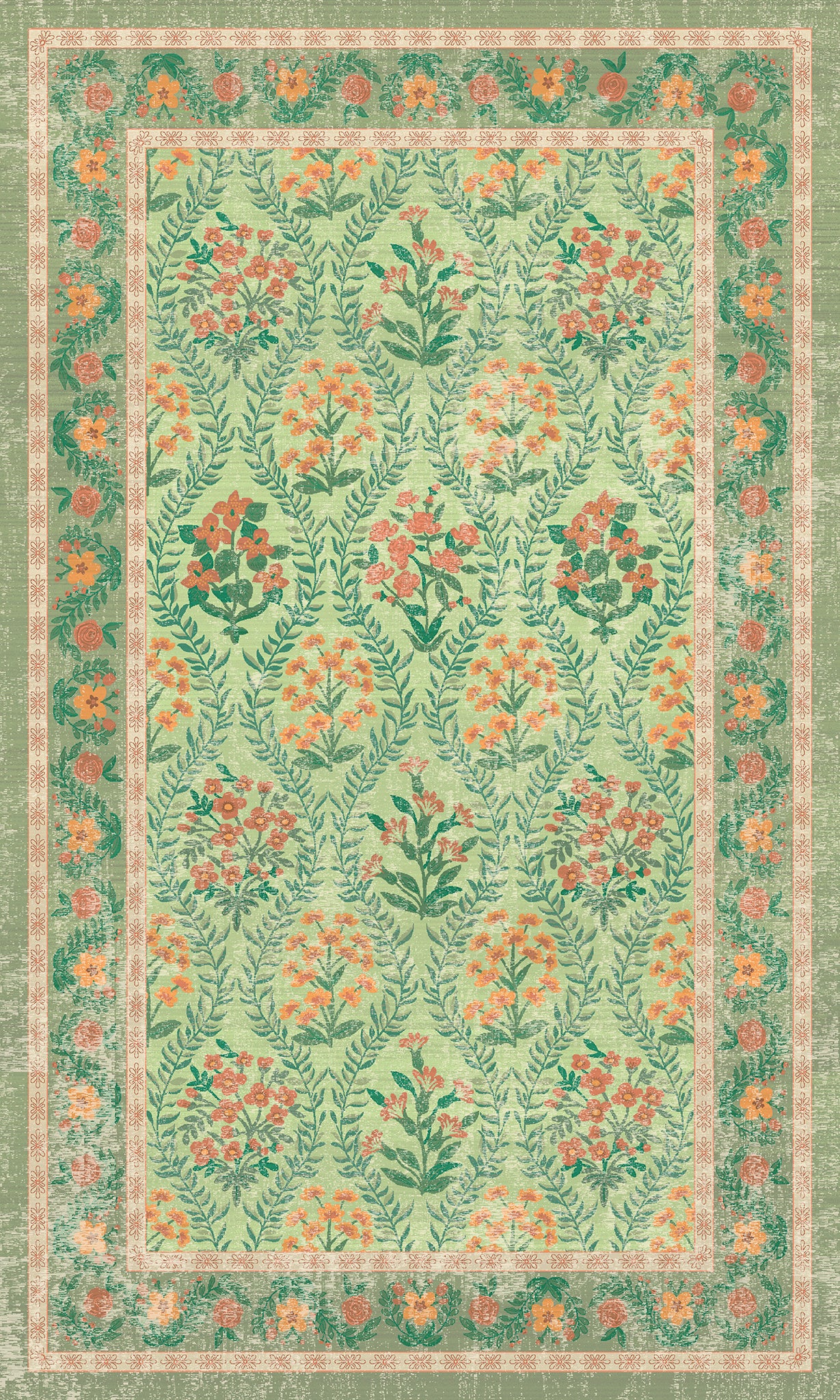 Nolia Винтидж килим с флорални мотиви