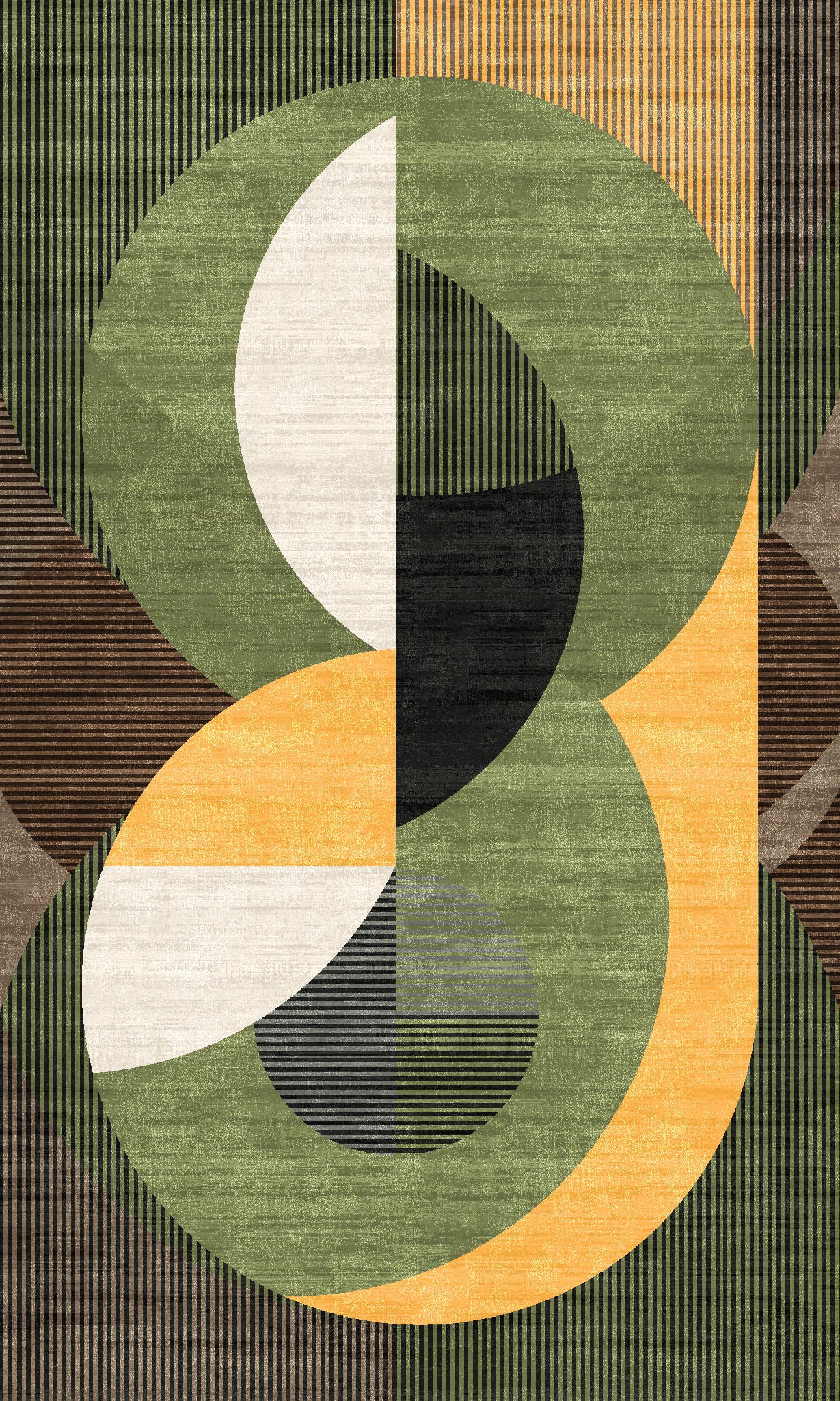 Iver Abstract Geometric Rug