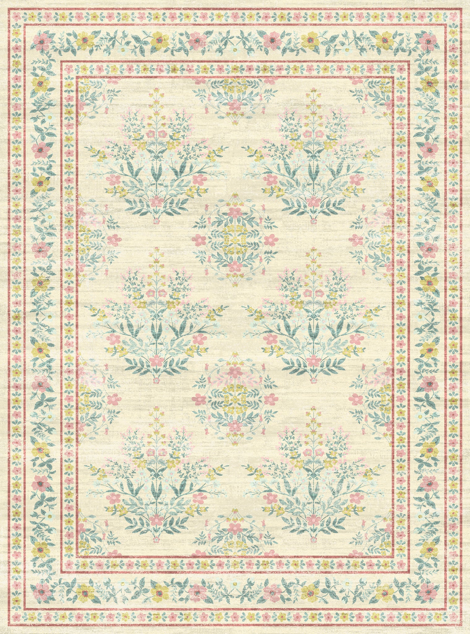 Kate Винтидж ботанически флорален килим