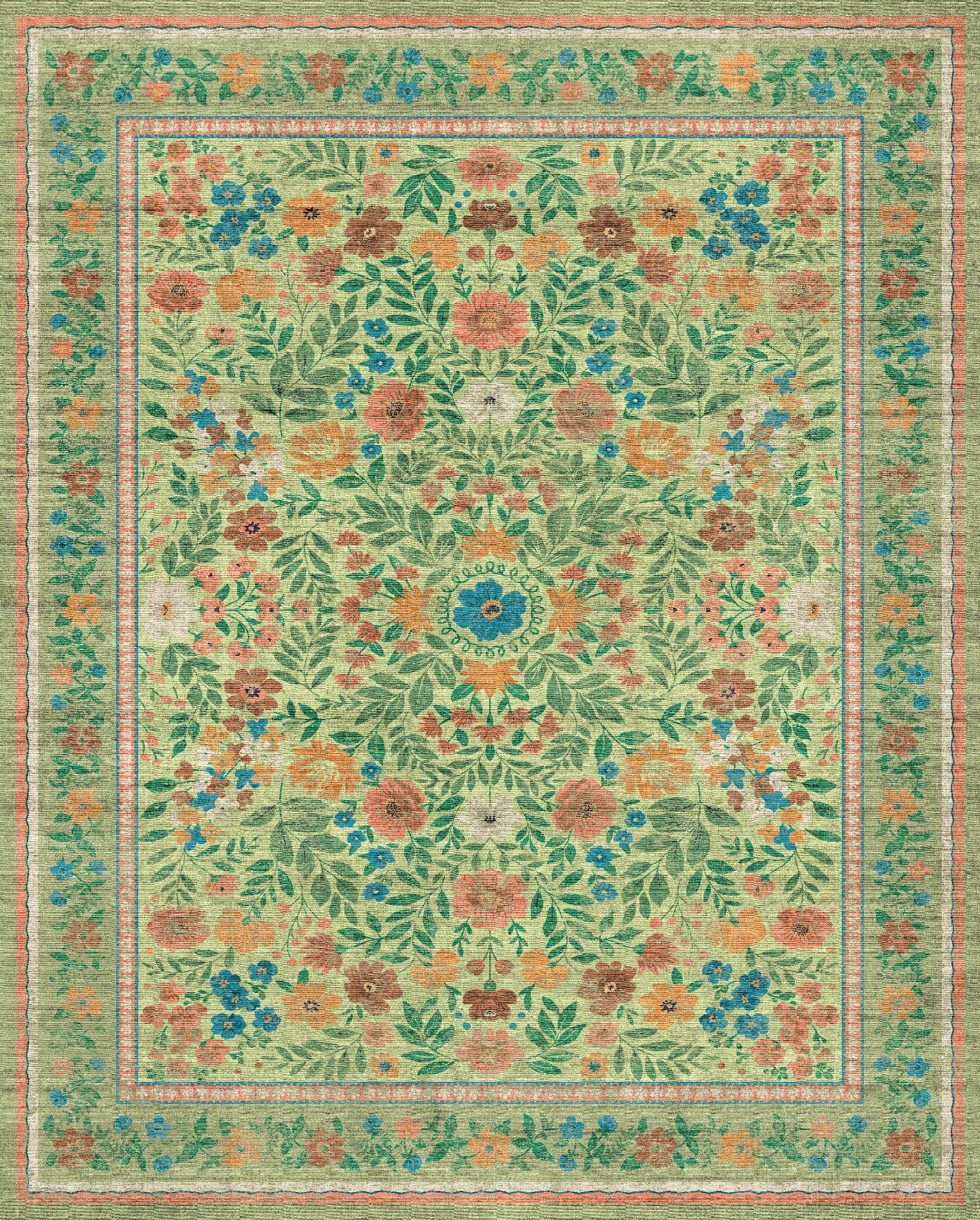 Olivia Tapis floral vintage