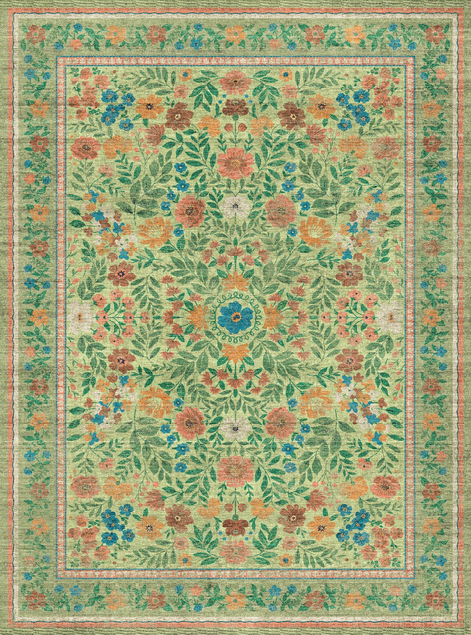 Olivia Tapis floral vintage
