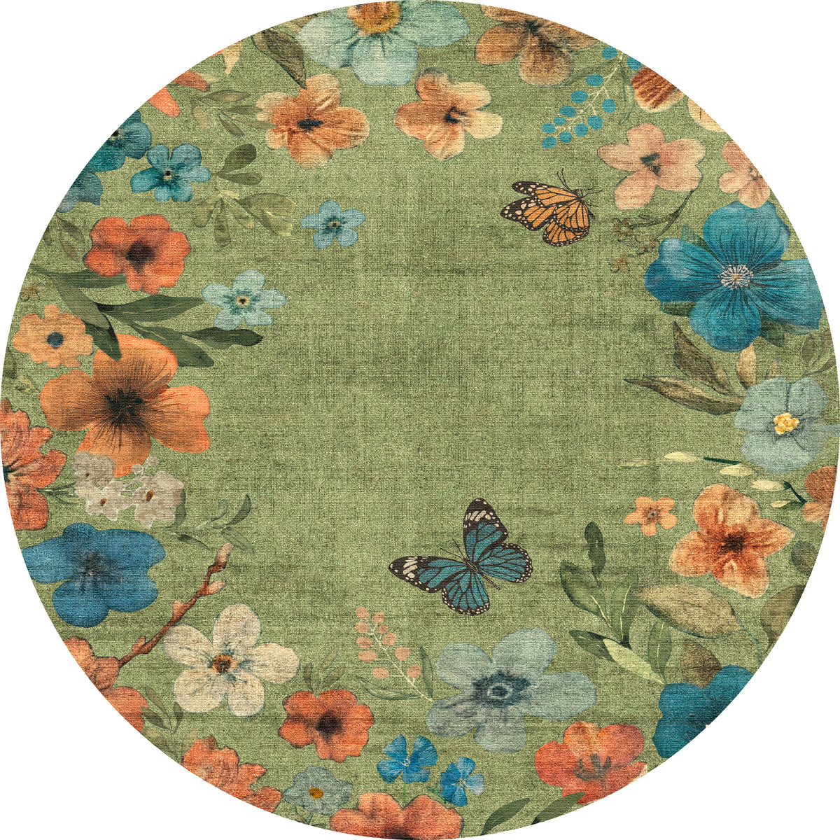 Marbella Tapete com moldura floral