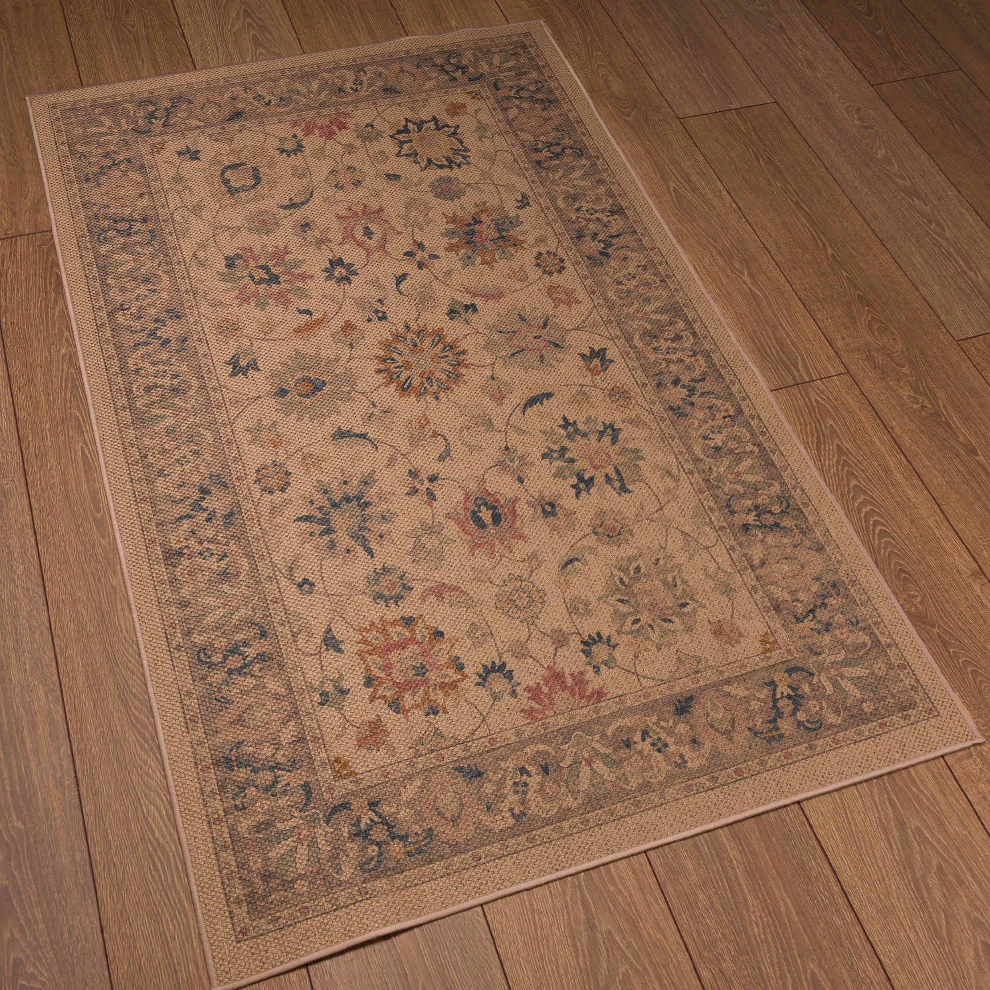 Daisy Floral Ornamental Outdoor Rug – Multicolor
