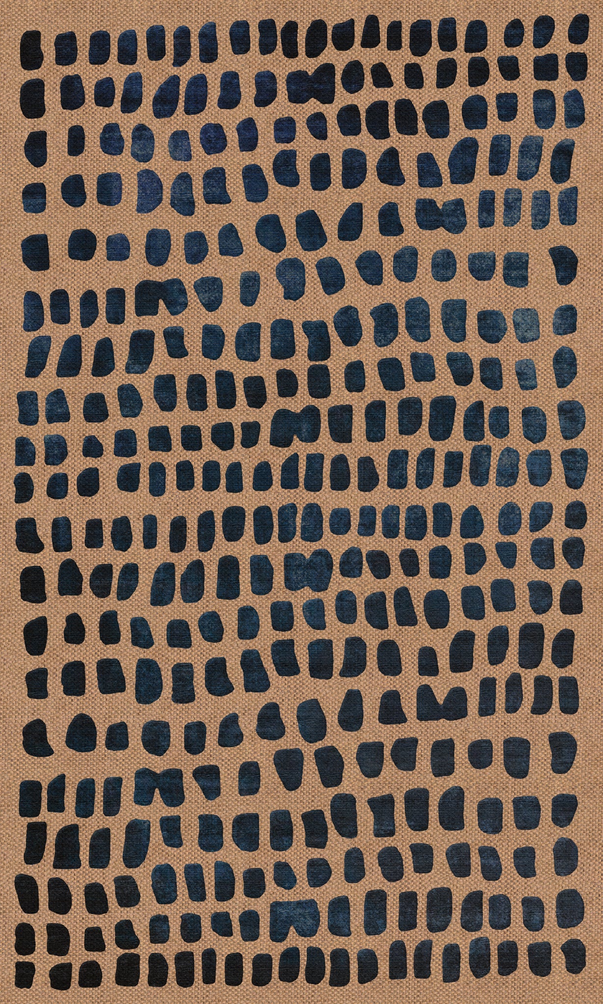 Antonia Abstract Dot Outdoor Rug – Navy – 90x150