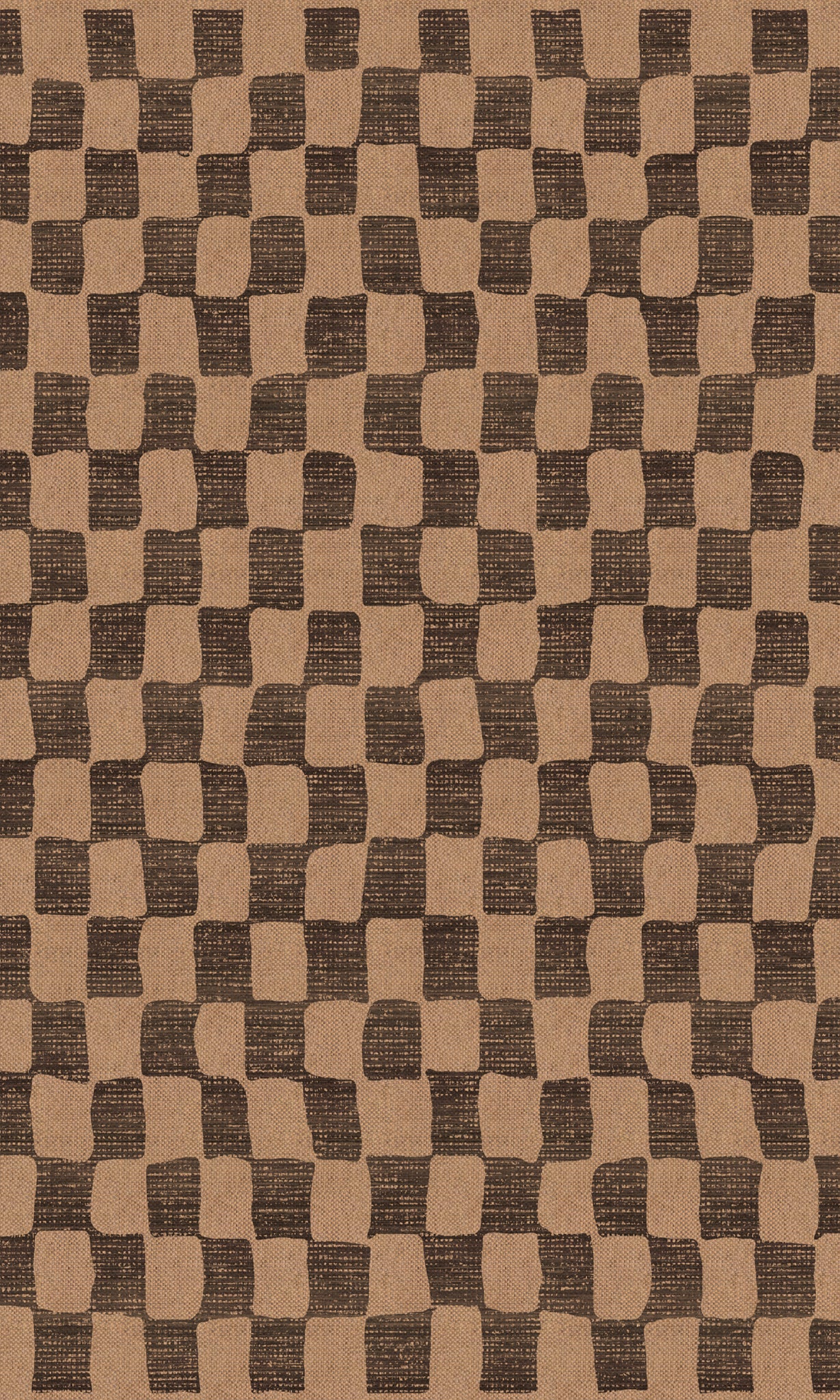 Tony Checkered Outdoor Rug – Charcoal – 90x150
