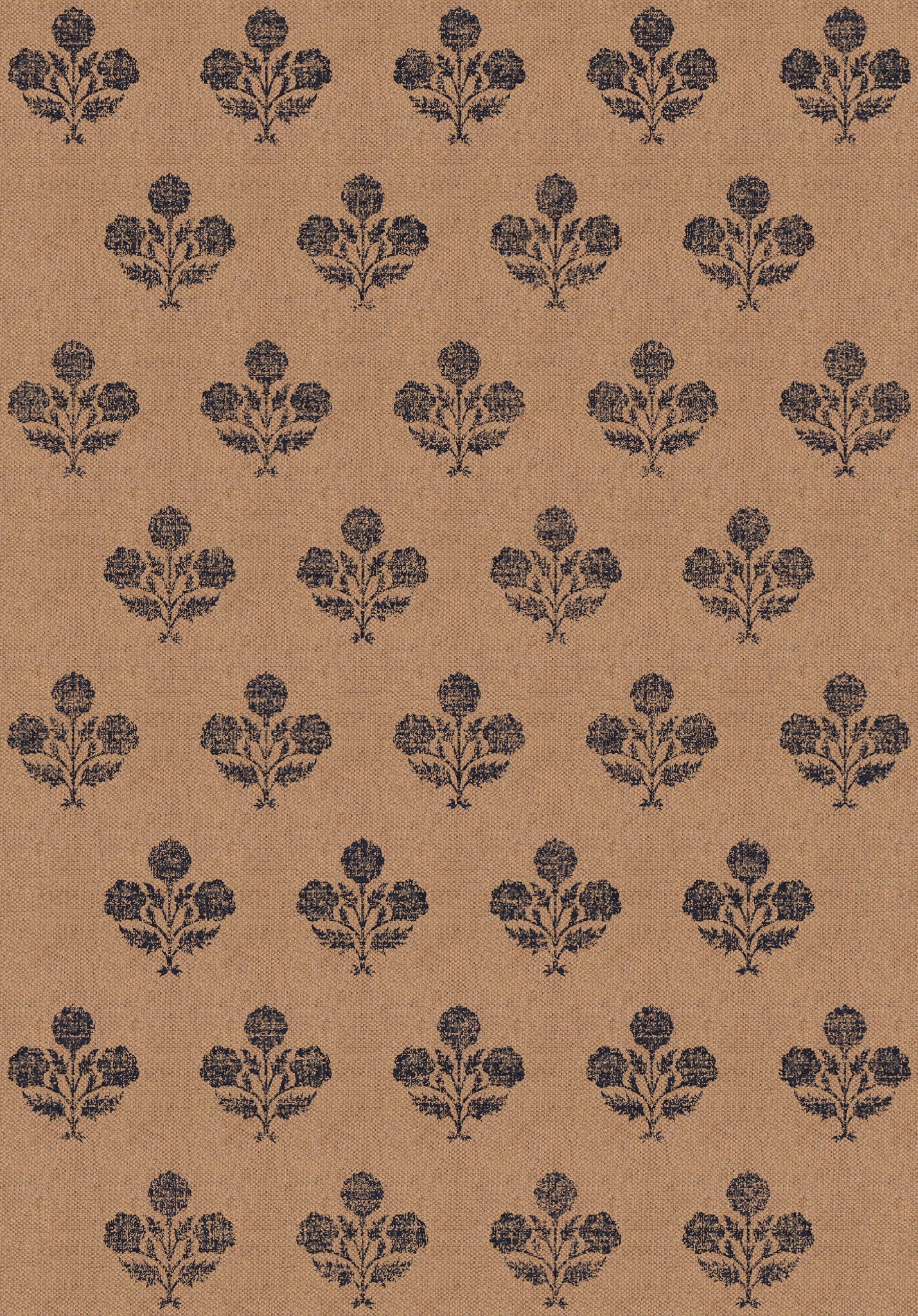 Ella Floral Motif Outdoor Rug – Navy – 150x215