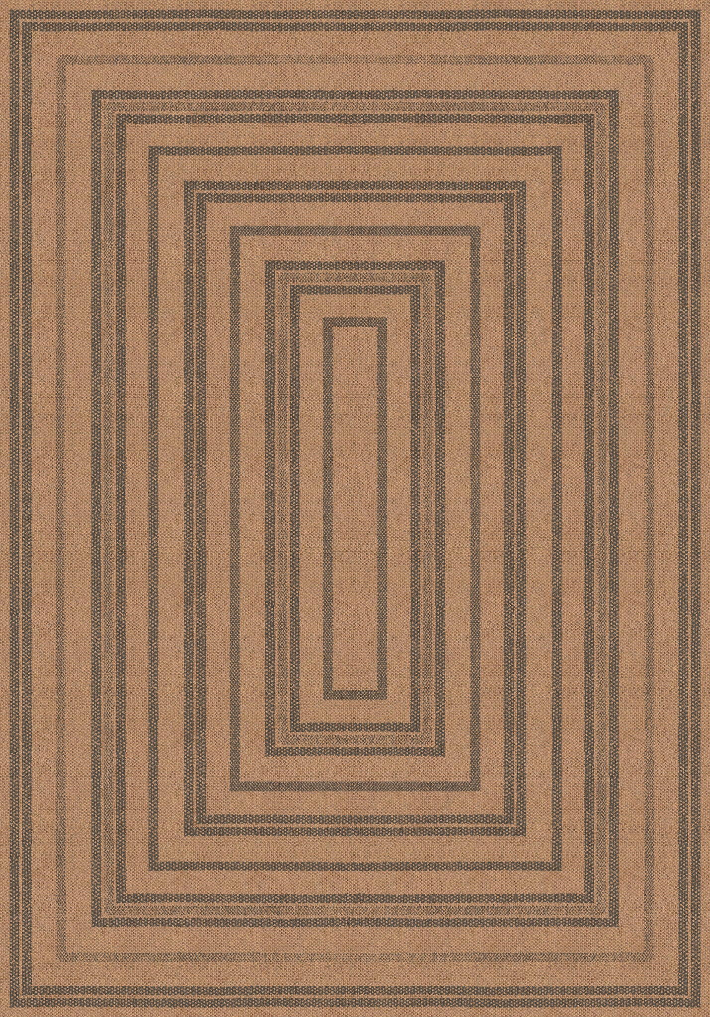 Scottie Geometric Border Outdoor Rug – Teal – 150x215