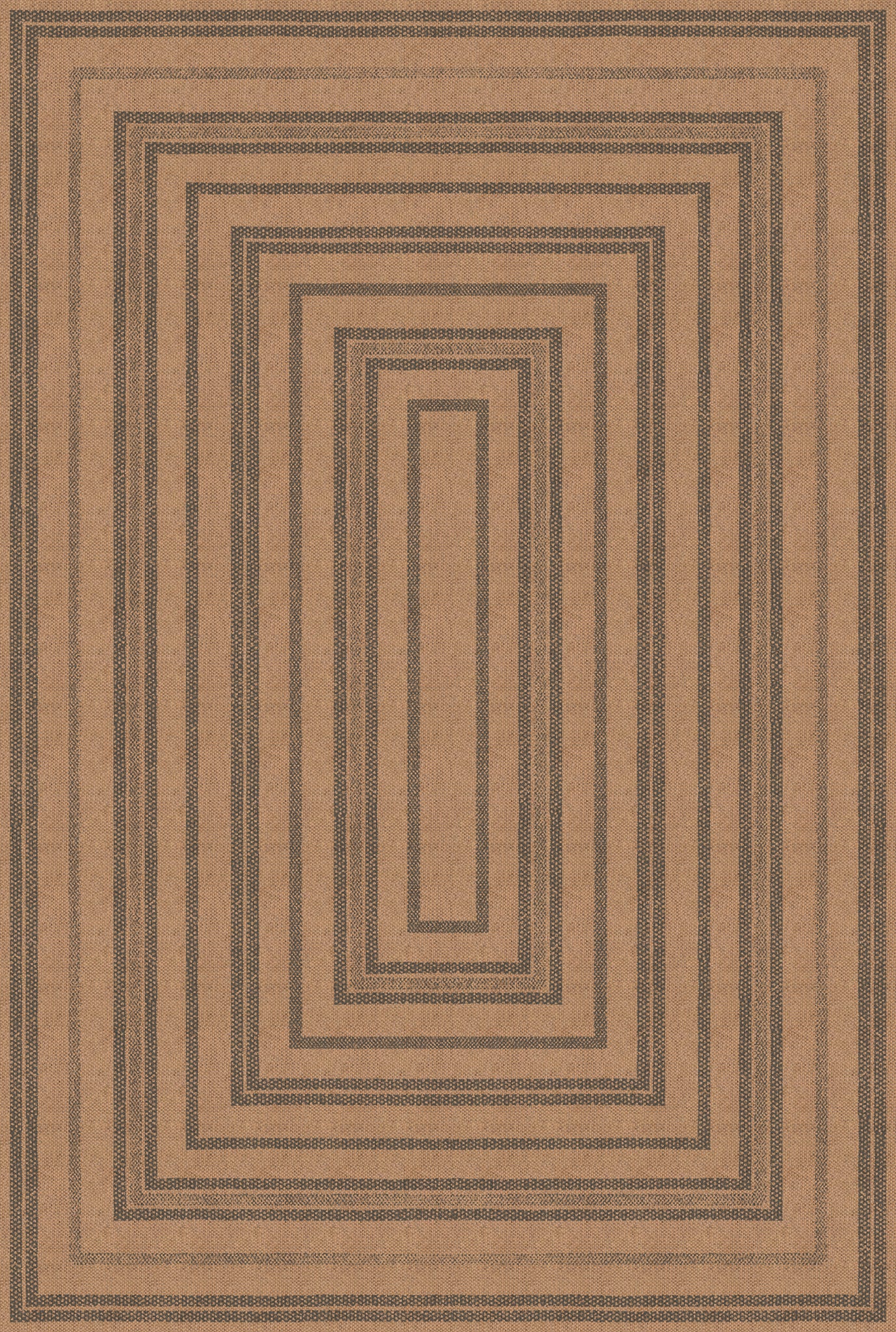 Scottie Geometric Border Outdoor Rug – Teal – 185x275