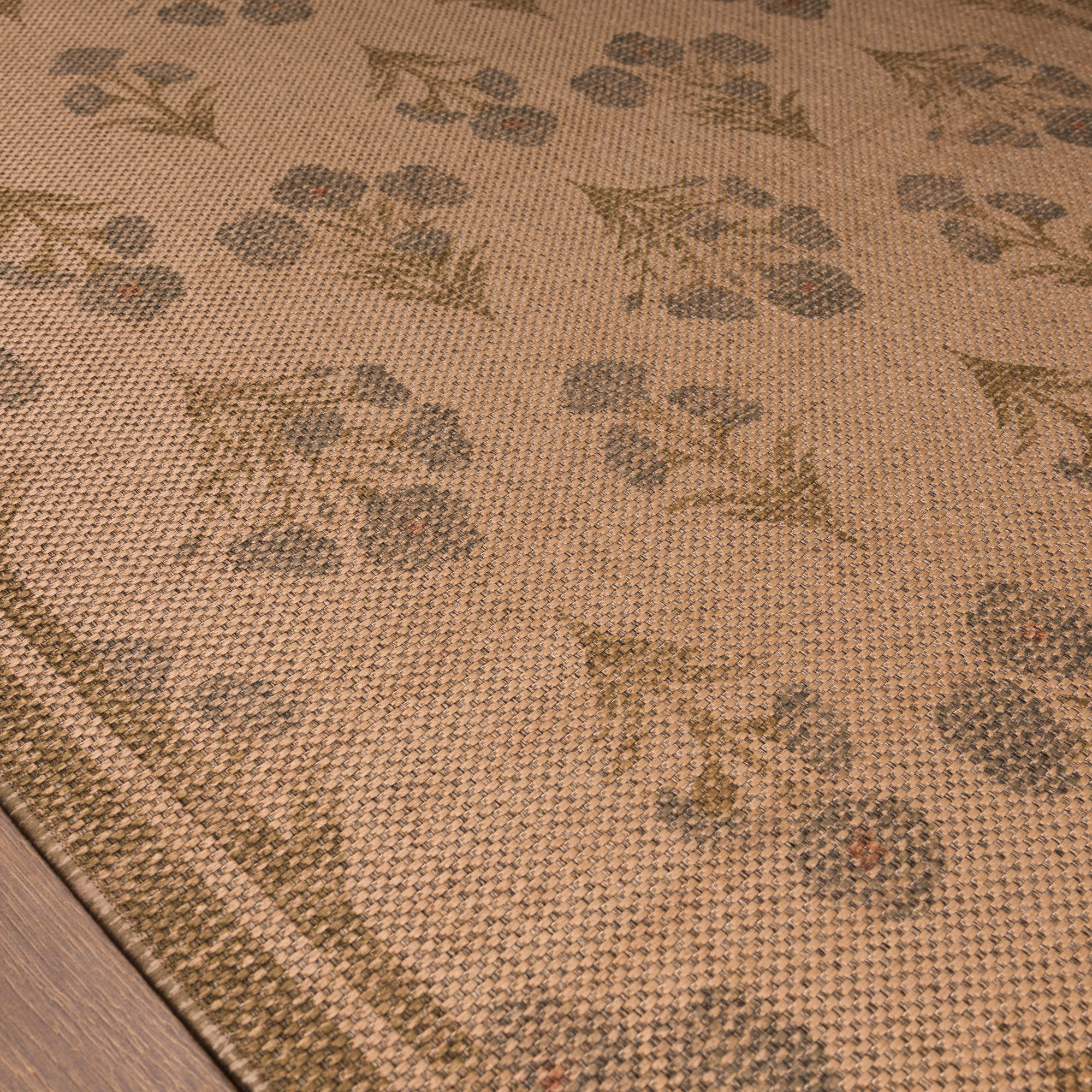 Ana Floral Folk Outdoor Rug – Navy