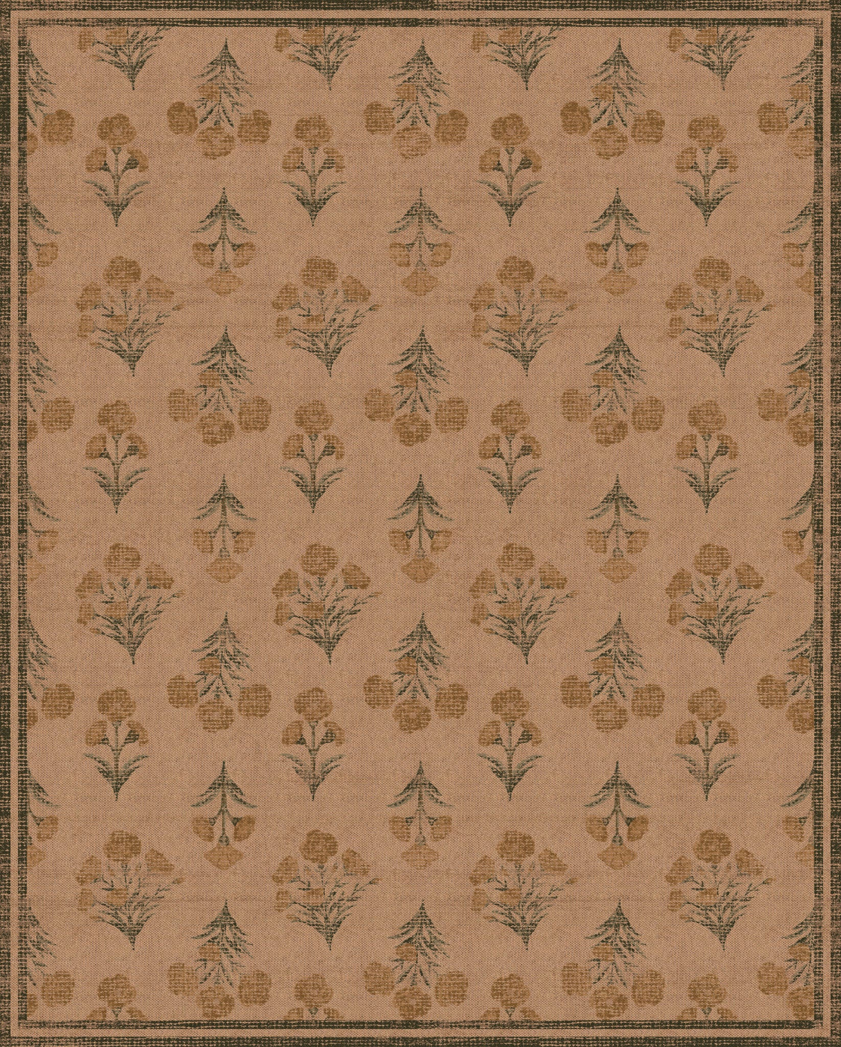 Ana Floral Folk Outdoor Rug – Yellow – 245x305