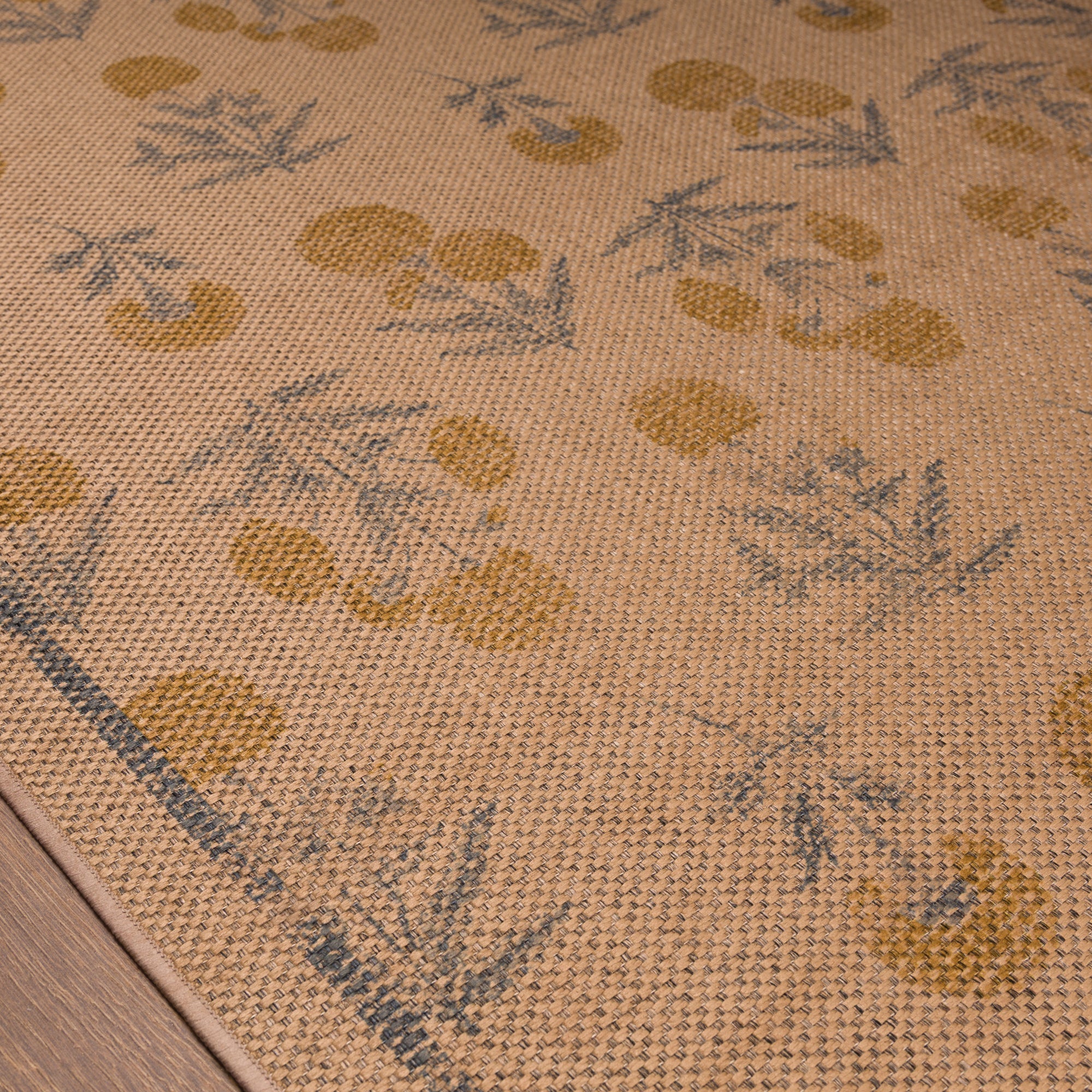 Nora Floral Botanical Outdoor Rug – Yellow