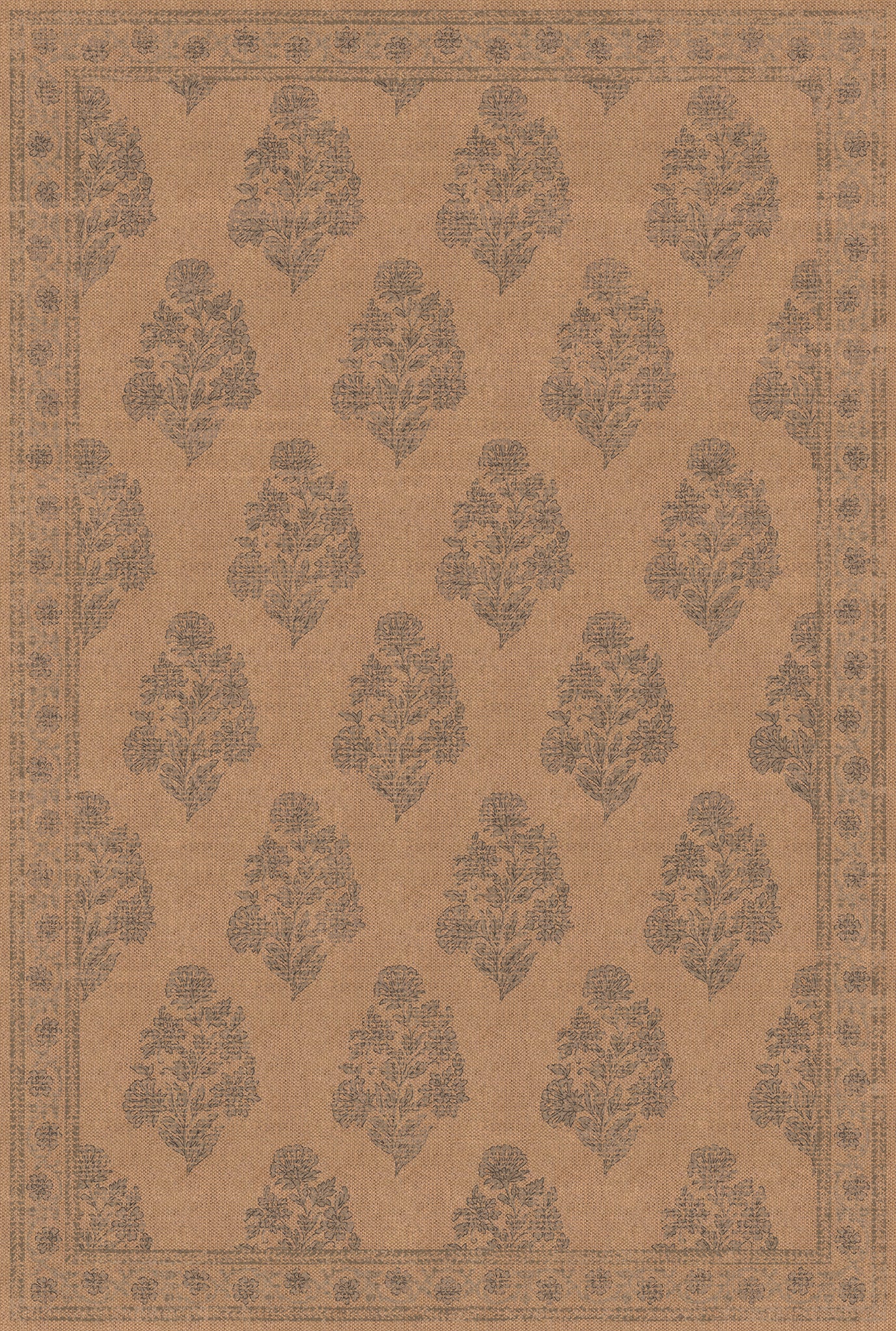 Sadie Floral Border Outdoor Rug – Blue – 185x275