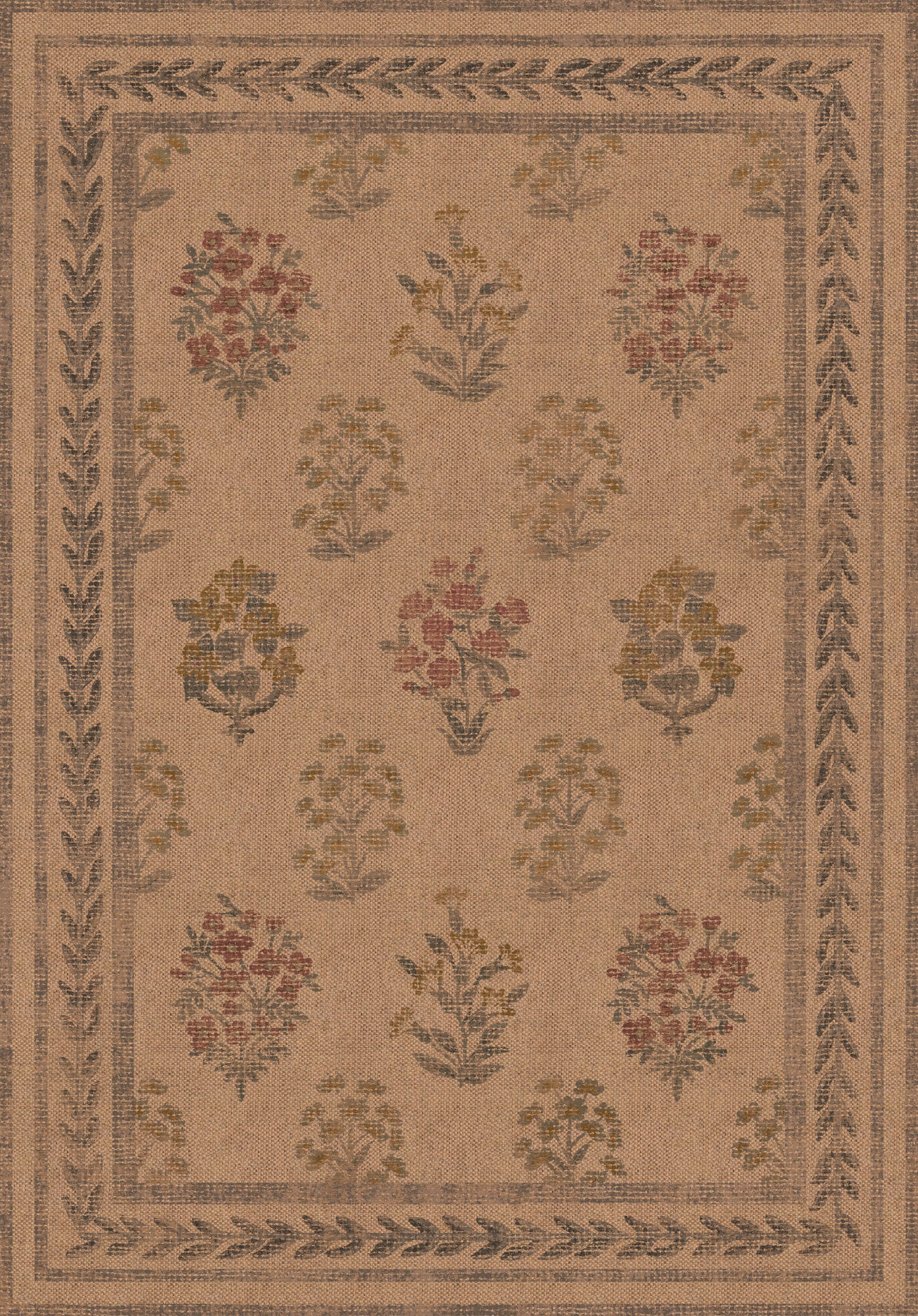 Melody Floral Border Outdoor Rug – Multicolor – 150x215