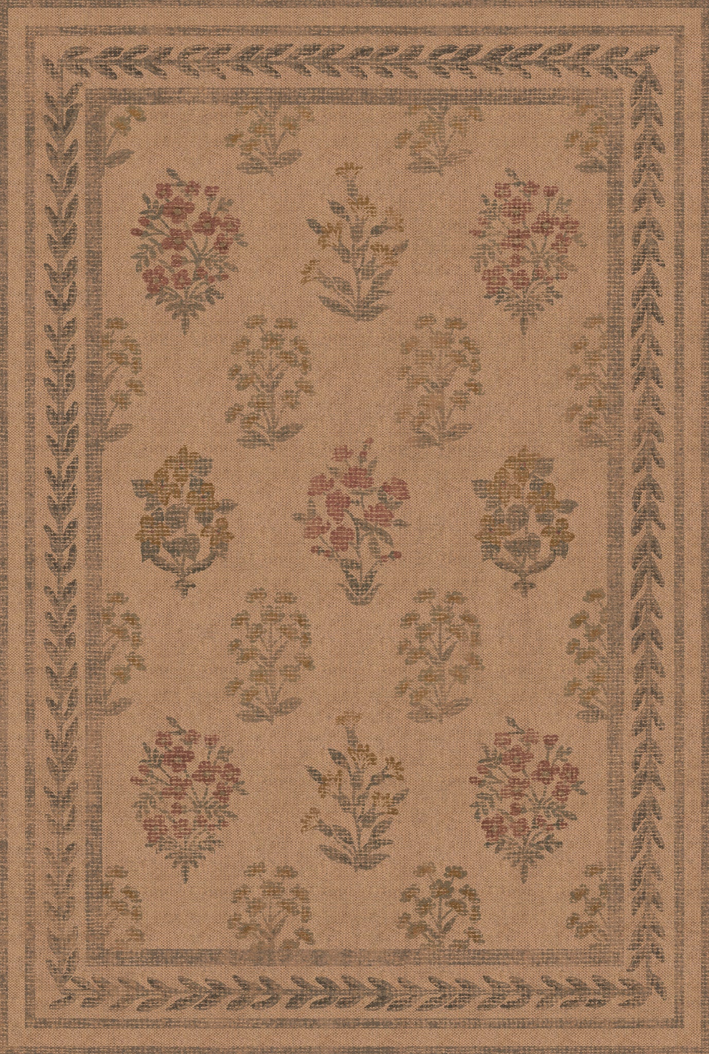 Melody Floral Border Outdoor Rug – Multicolor – 185x275