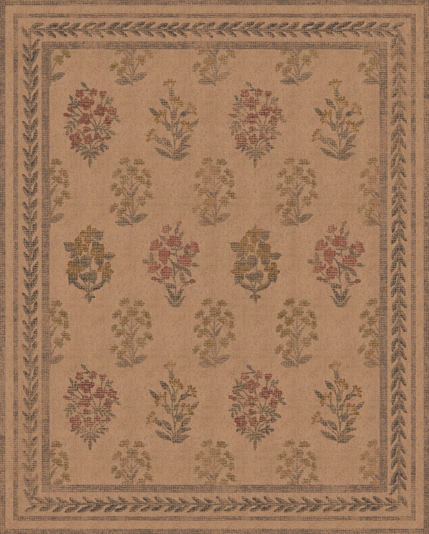 Melody Floral Border Outdoor Rug – Multicolor – 245x305