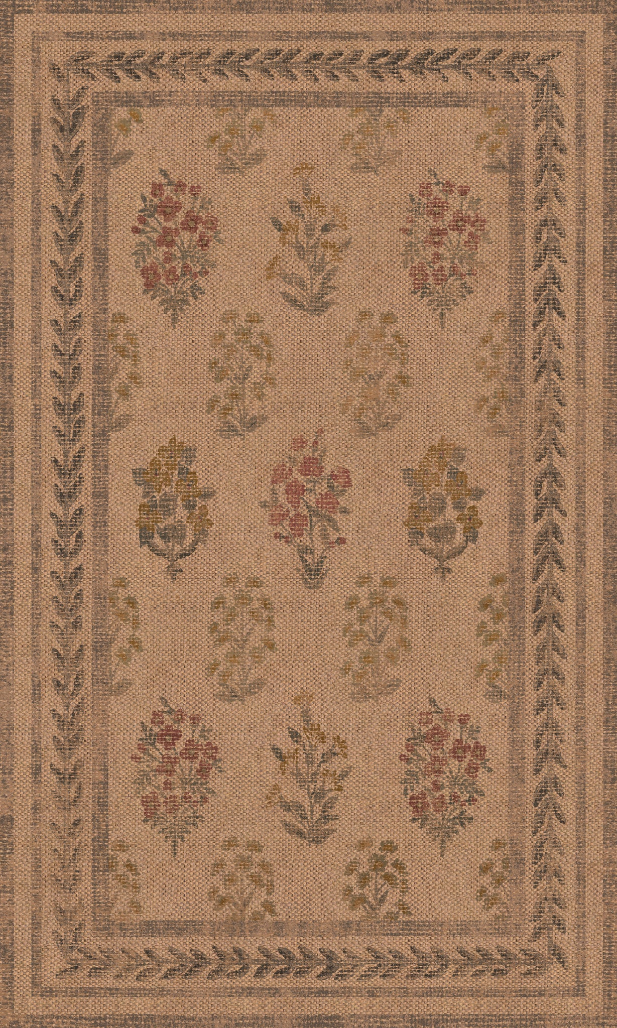 Melody Floral Border Outdoor Rug – Multicolor – 90x150