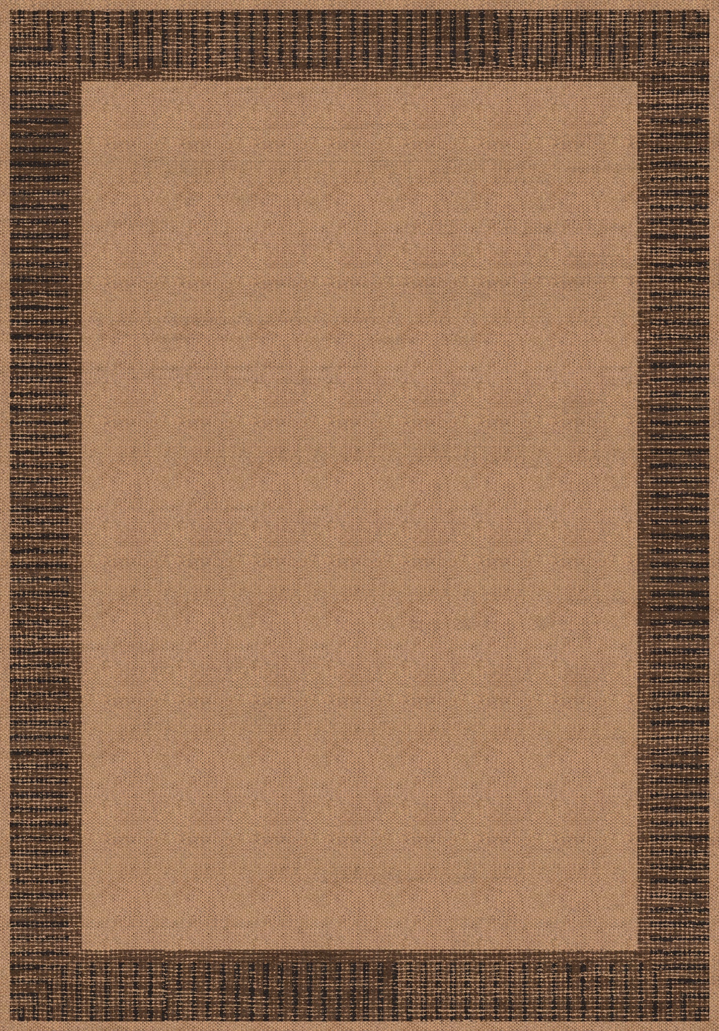 Roman Striped Border Outdoor Rug – Brown – 150x215