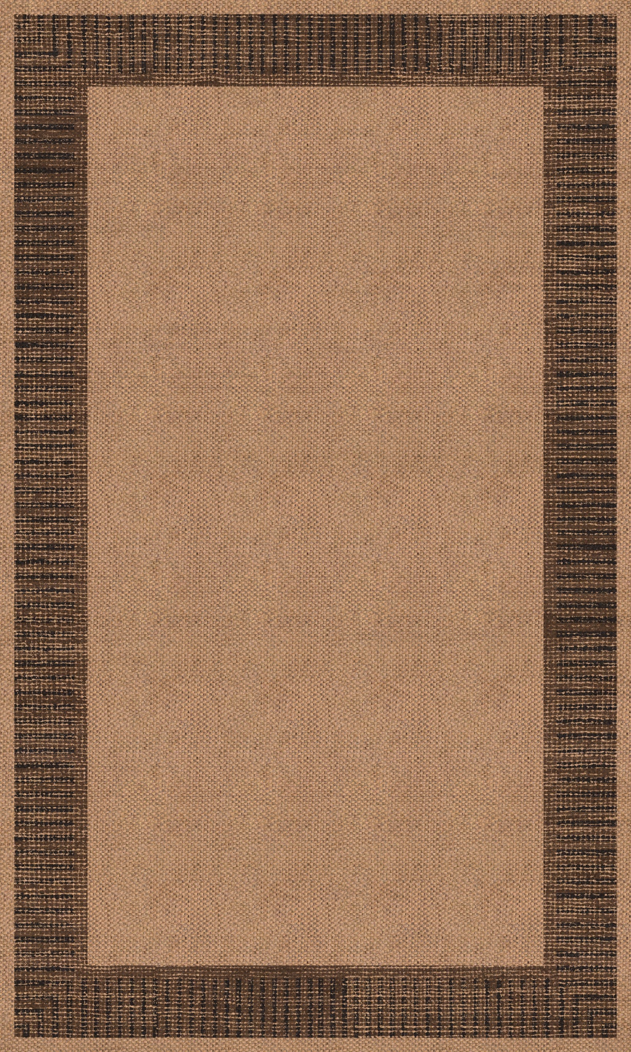 Roman Striped Border Outdoor Rug – Brown – 90x150