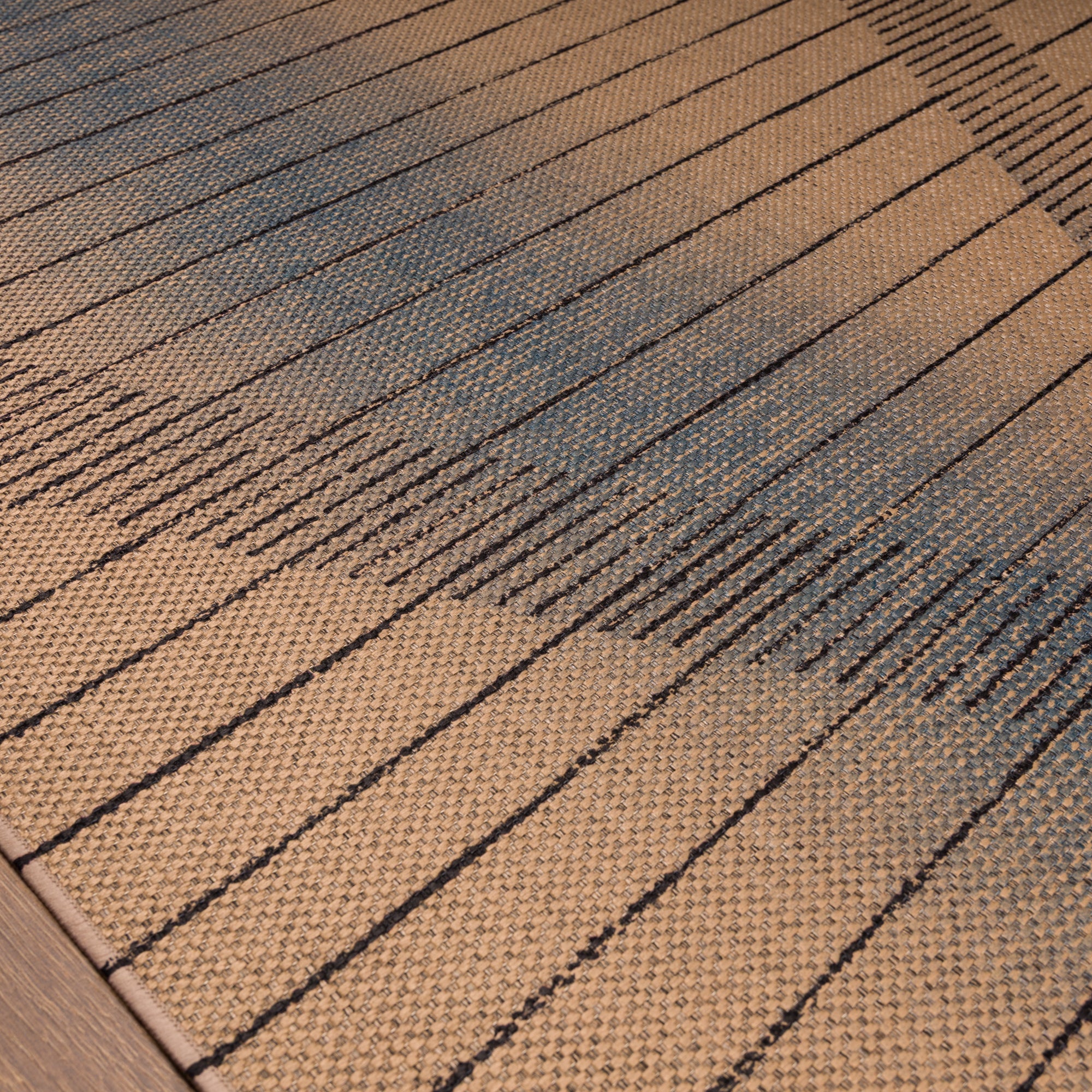 Parker Abstract Diamond Outdoor Rug – Navy