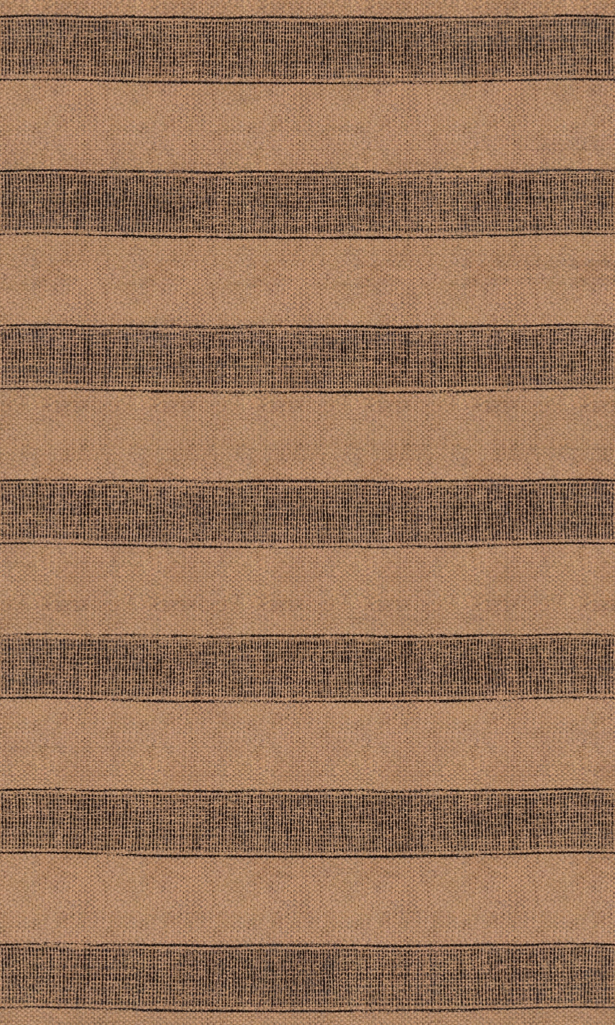 Annie Textured Stripe Outdoor Rug – Black – 90x150
