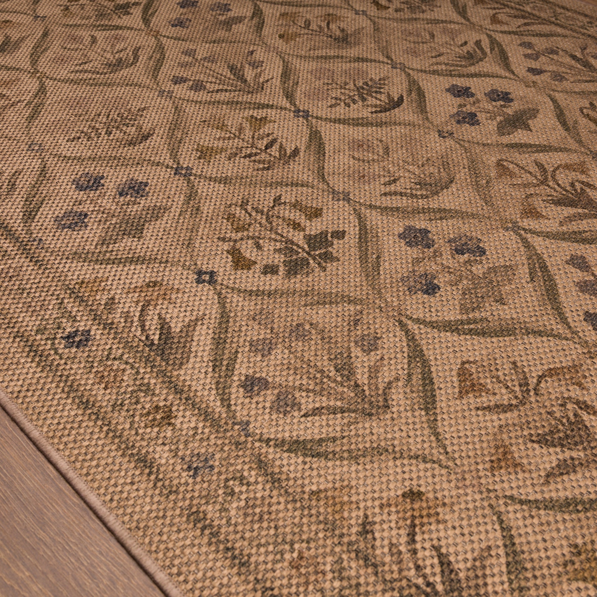 Sabrina Floral Trellis Outdoor Rug – Beige