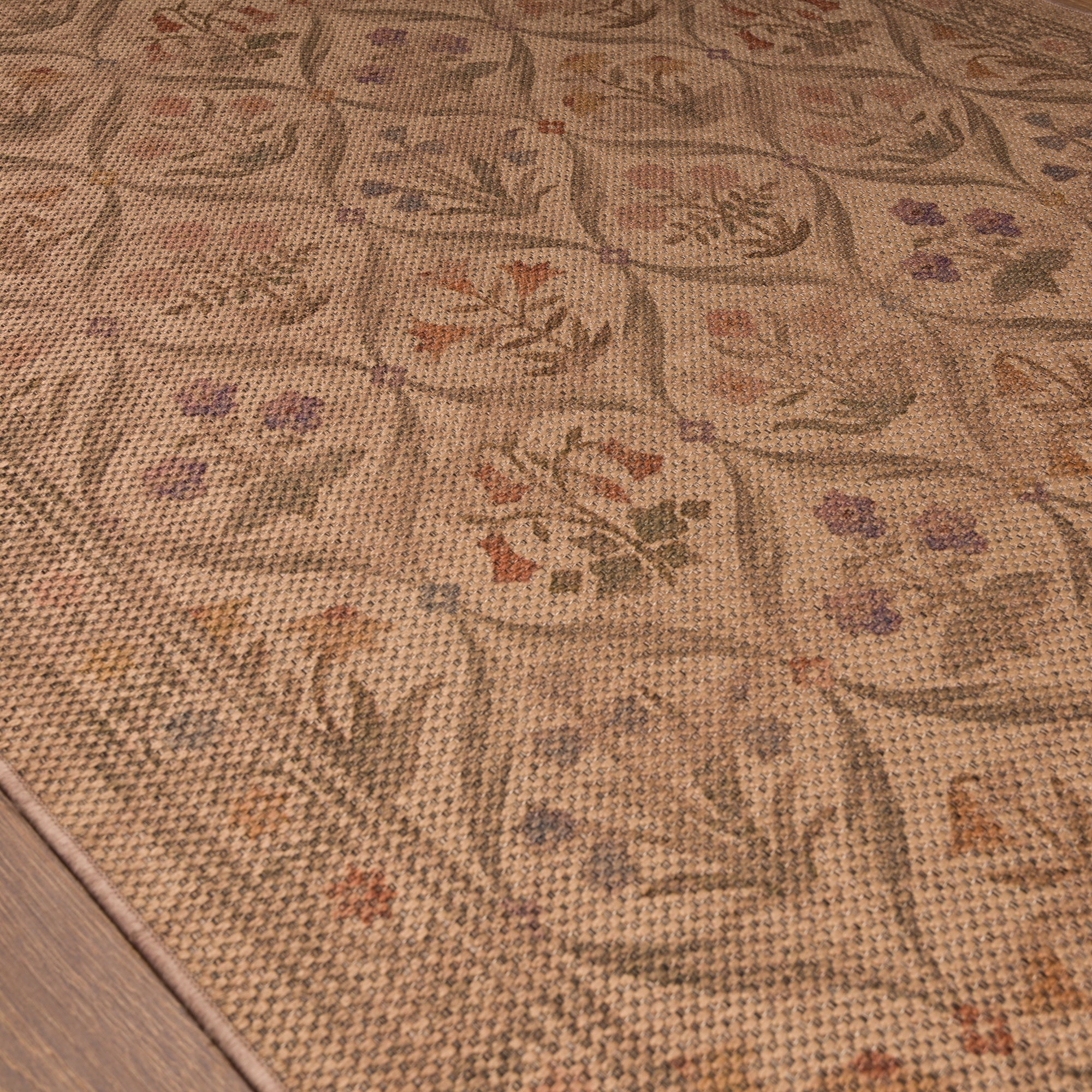 Sabrina Floral Trellis Outdoor Rug – Cream