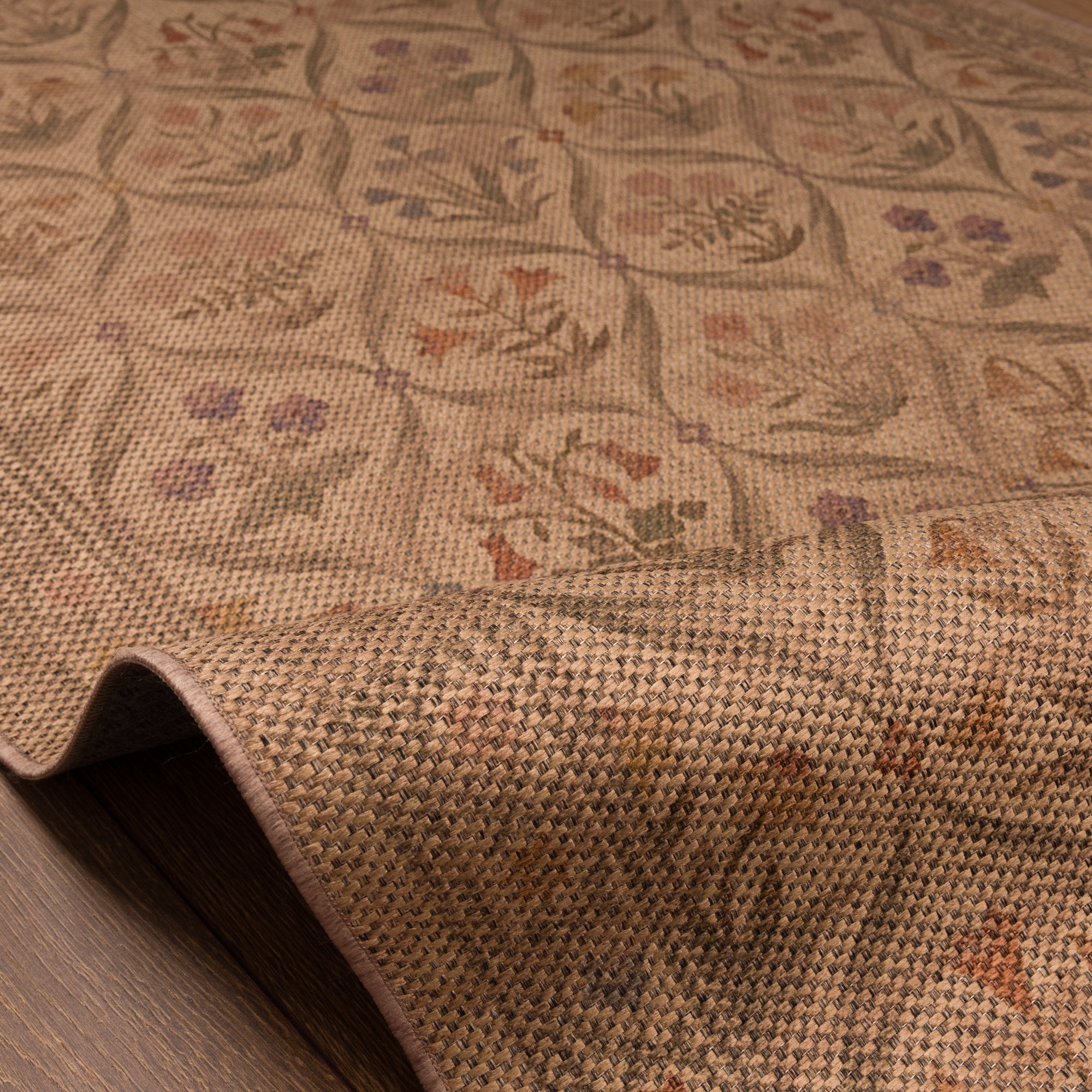 Sabrina Floral Trellis Outdoor Rug – Cream