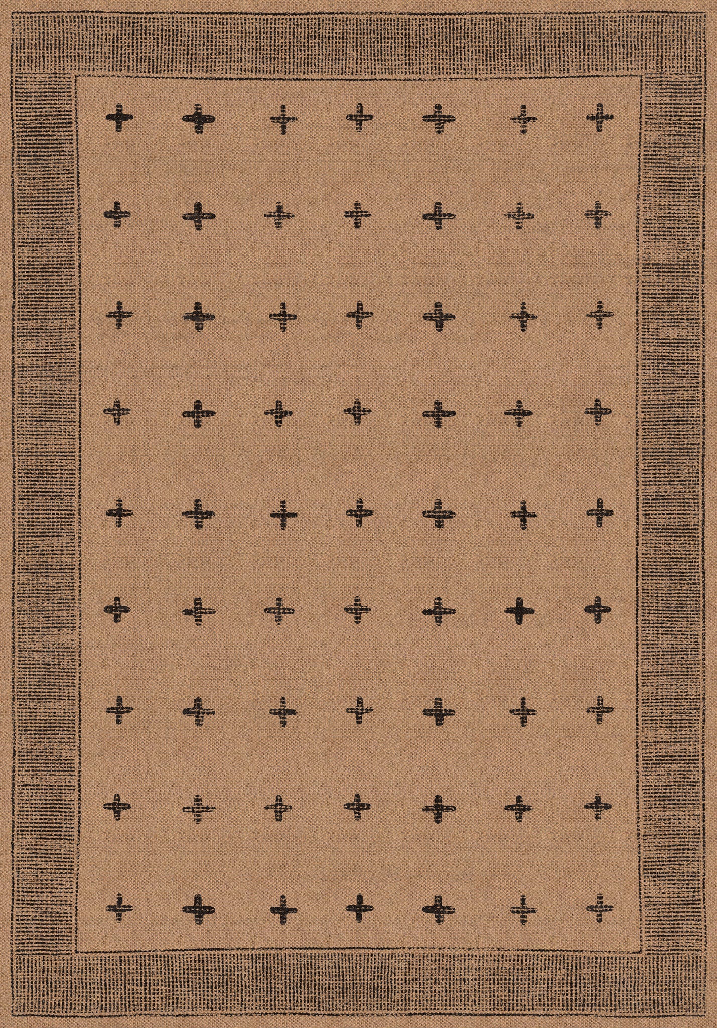 Gia Geometric Plus Outdoor Rug – Black – 150x215