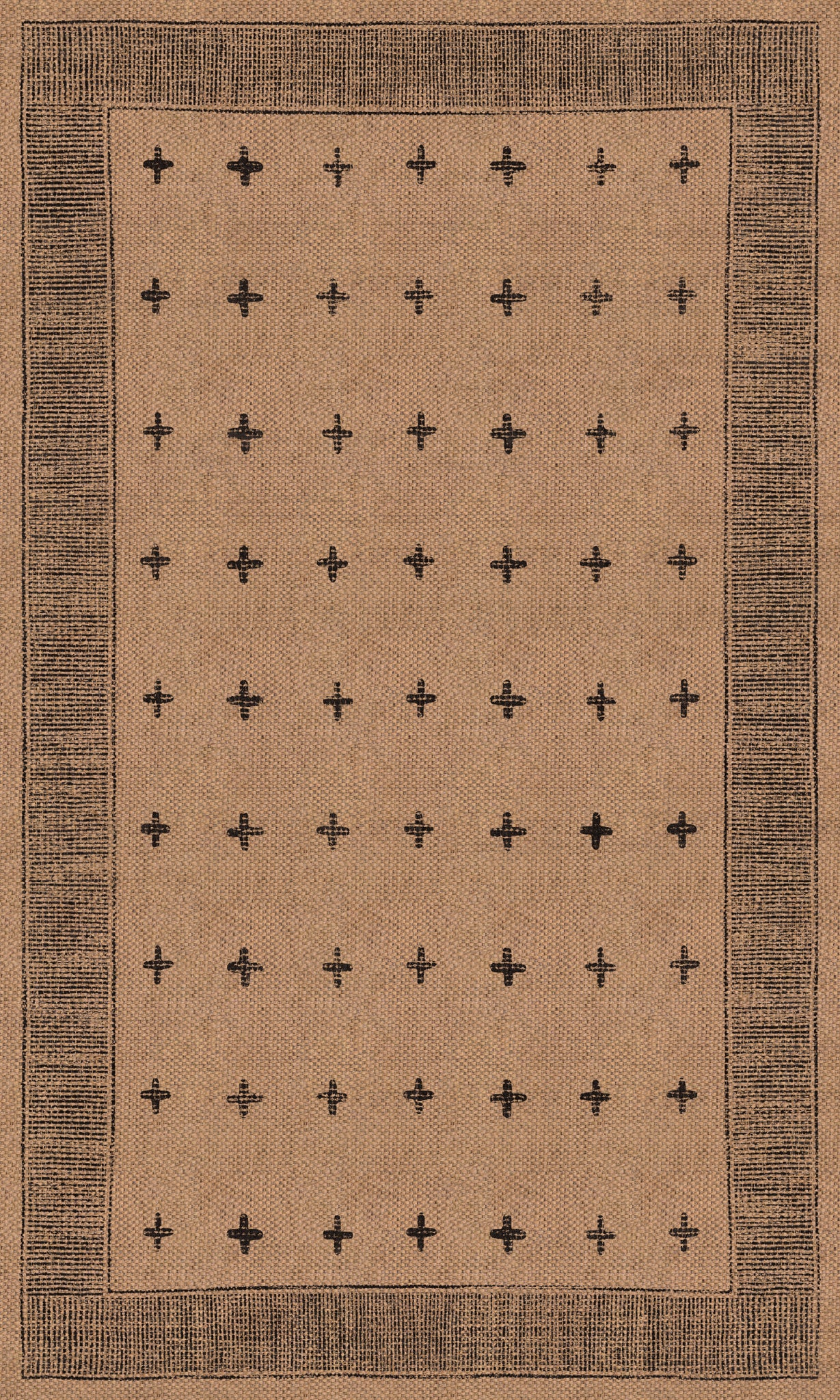 Gia Geometric Plus Outdoor Rug – Black – 90x150