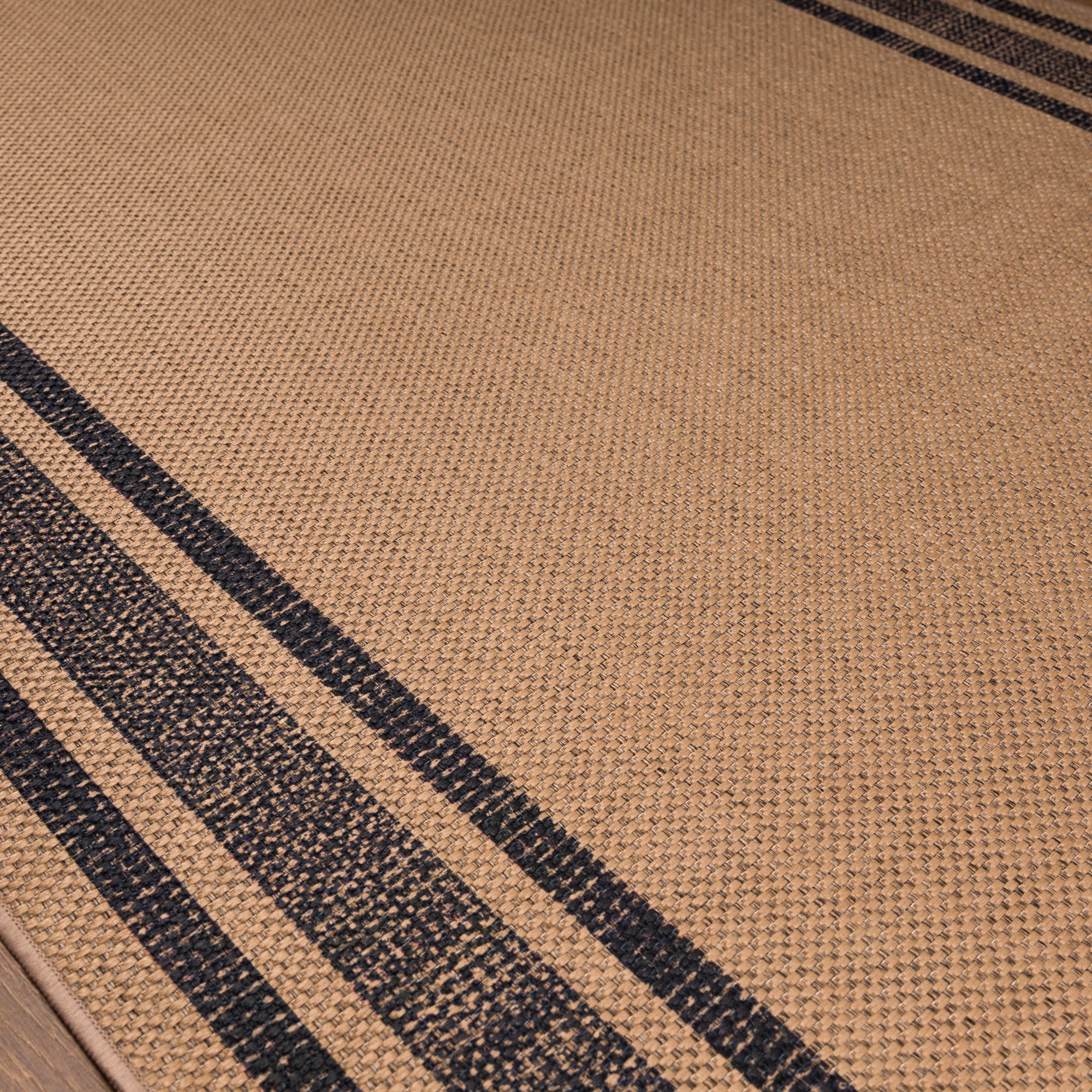 Leia Bordered Geometric Outdoor Rug – Navy