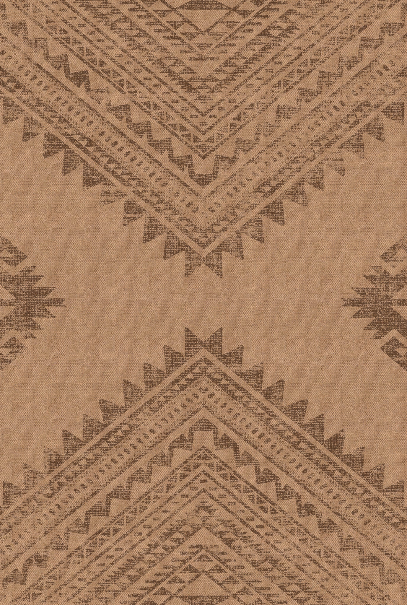 Laila Tribal Geometric Outdoor Rug – Brown – 185x275
