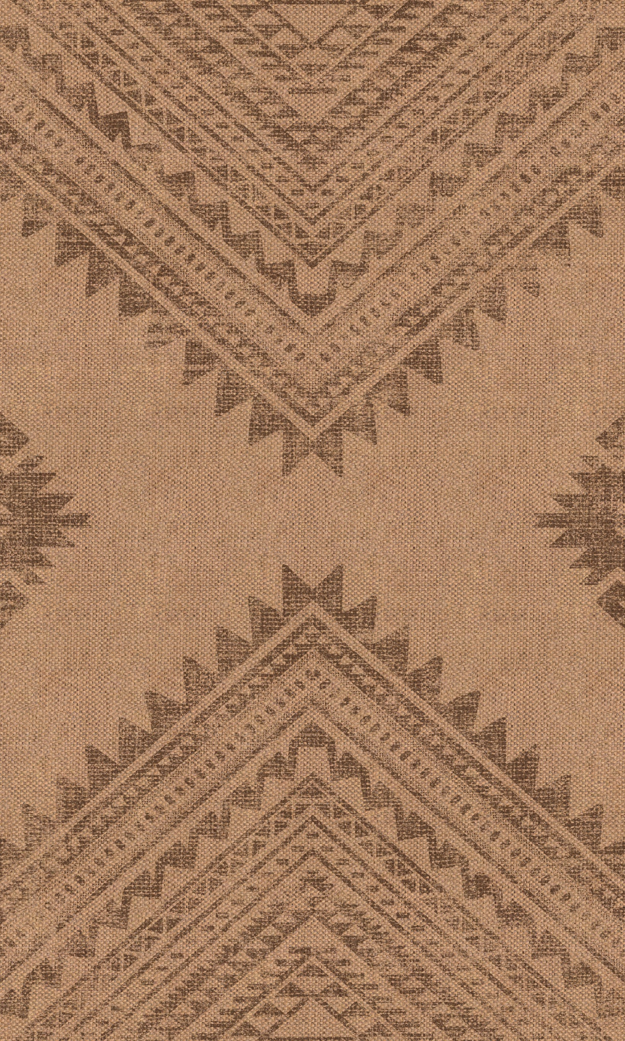 Laila Tribal Geometric Outdoor Rug – Brown – 90x150