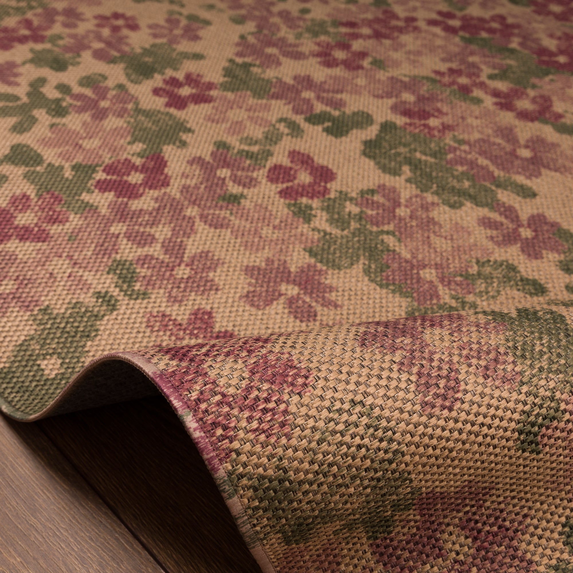 Joy Floral Vine Outdoor Rug – Pink