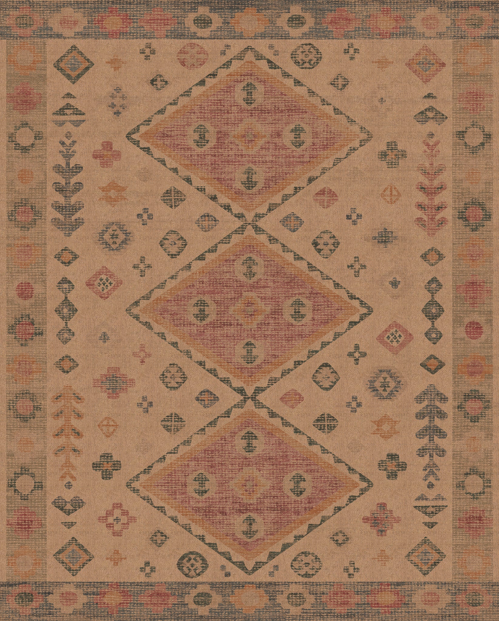 Mae Tribal Diamond Outdoor Rug – Multicolor – 245x305