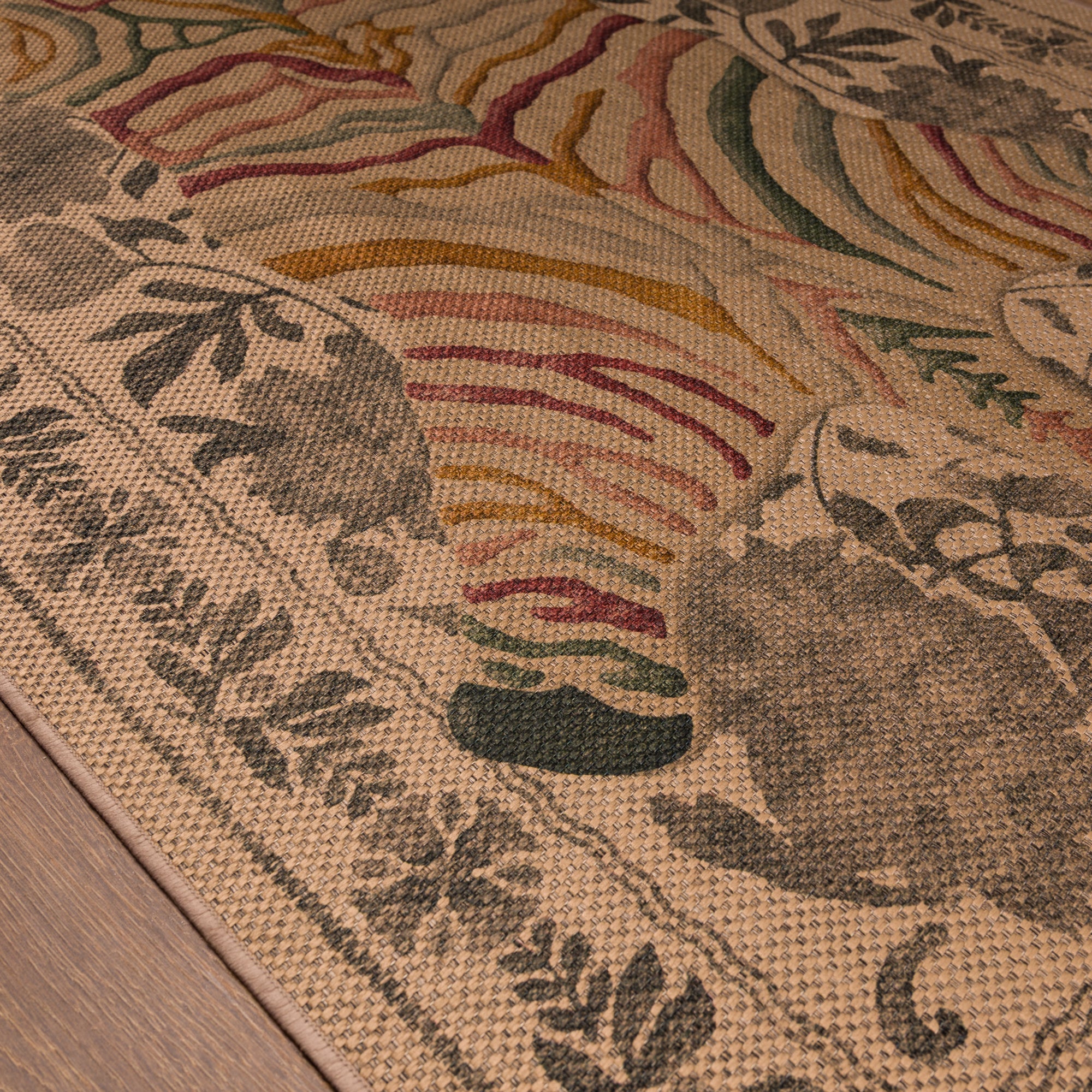 Rudy Zebra Floral Outdoor Rug – Beige