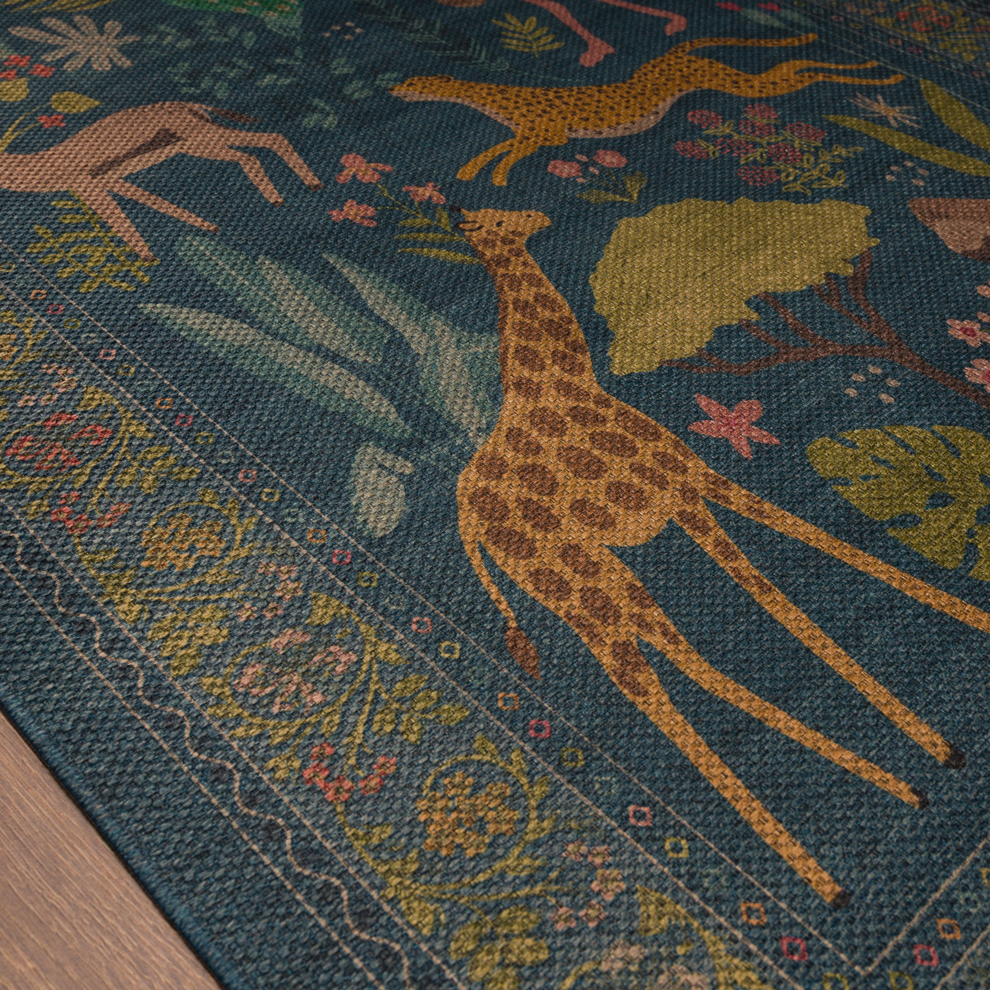 Micah Jungle Animal Outdoor Rug – Blue