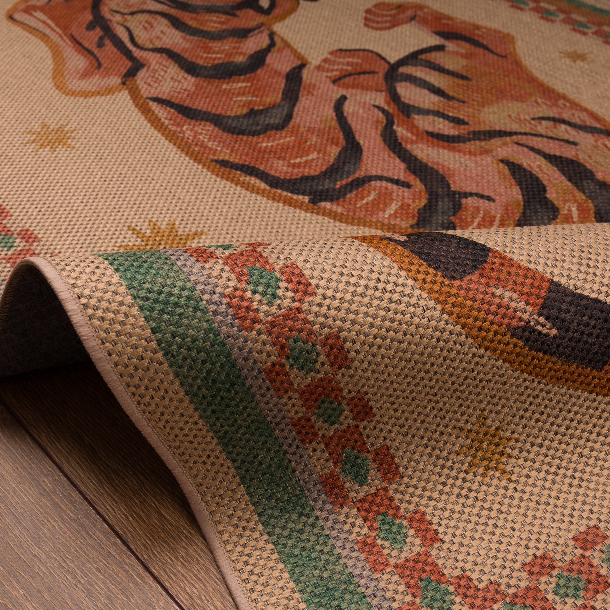 Logan Tiger Vintage Outdoor Rug – Yellow