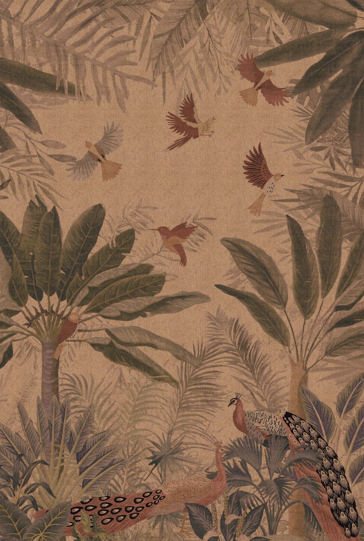 Jade Tropical Bird Outdoor Rug – Pink – 185x275