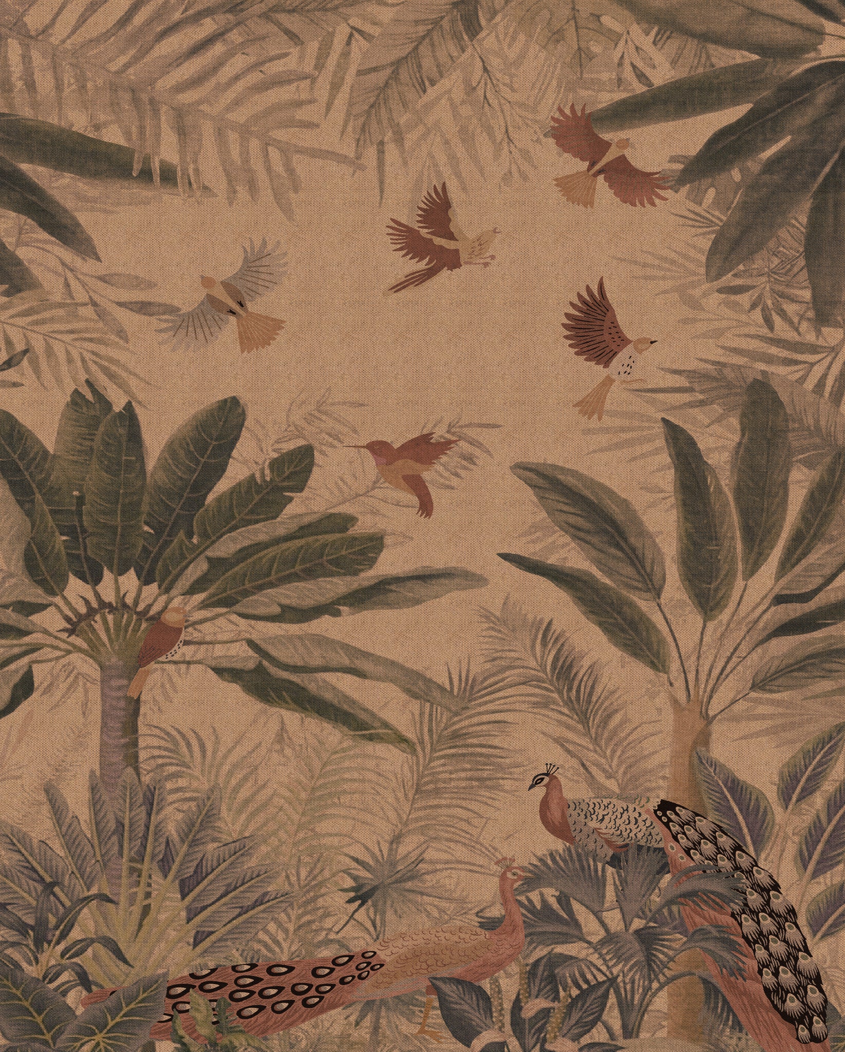Jade Tropical Bird Outdoor Rug – Pink – 245x305