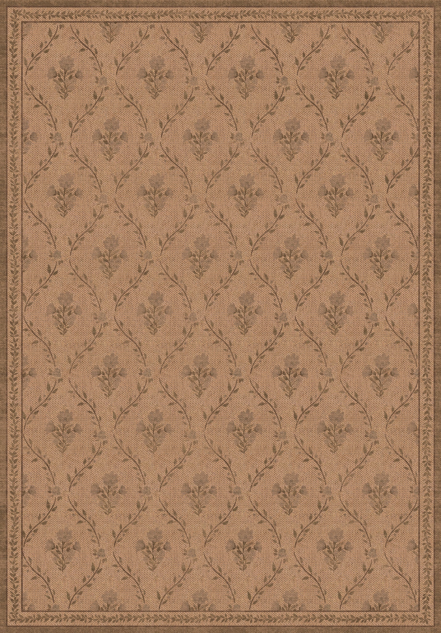 Della Floral Vine Outdoor Rug – Green-Blue – 150x215