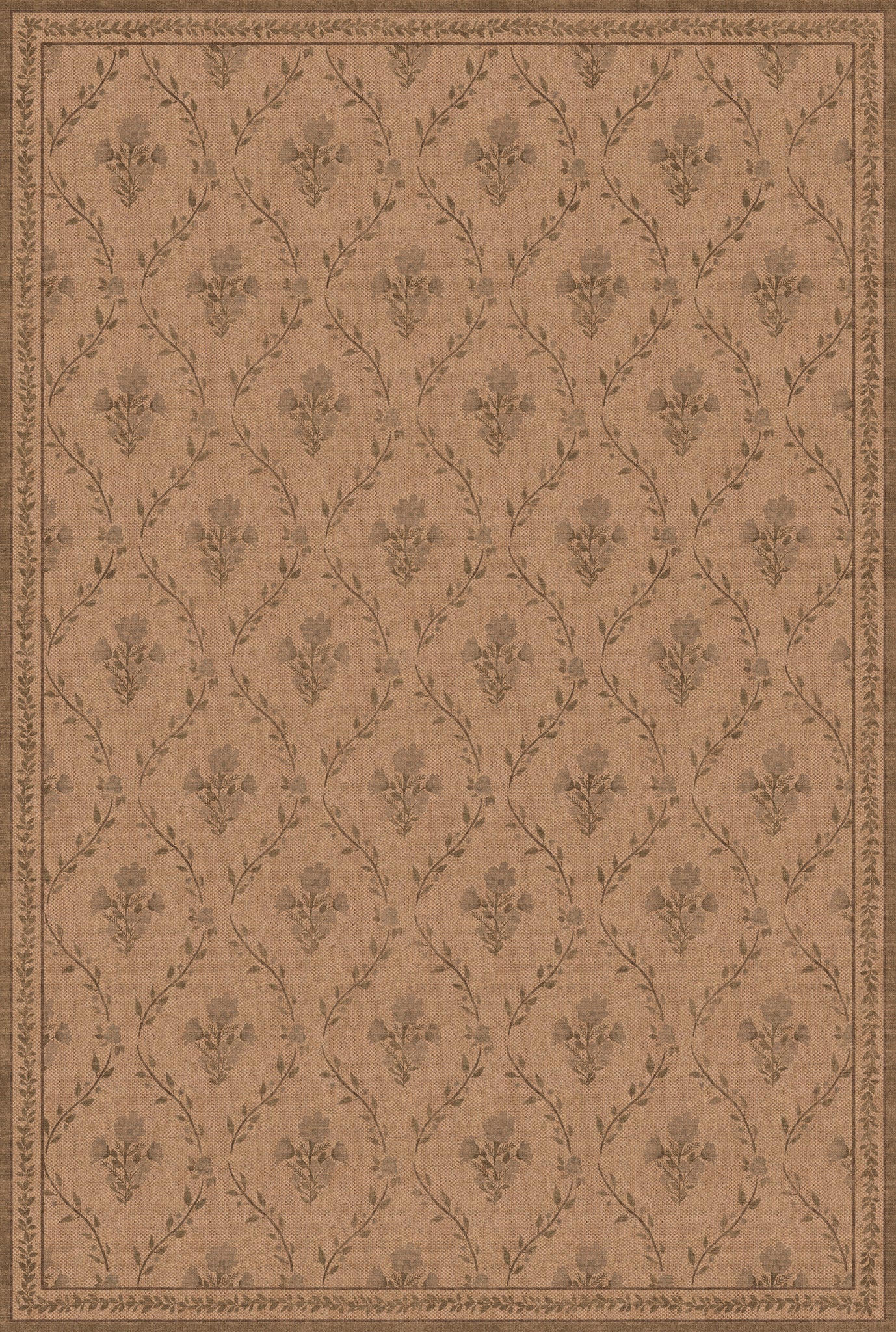 Della Floral Vine Outdoor Rug – Green-Blue – 185x275