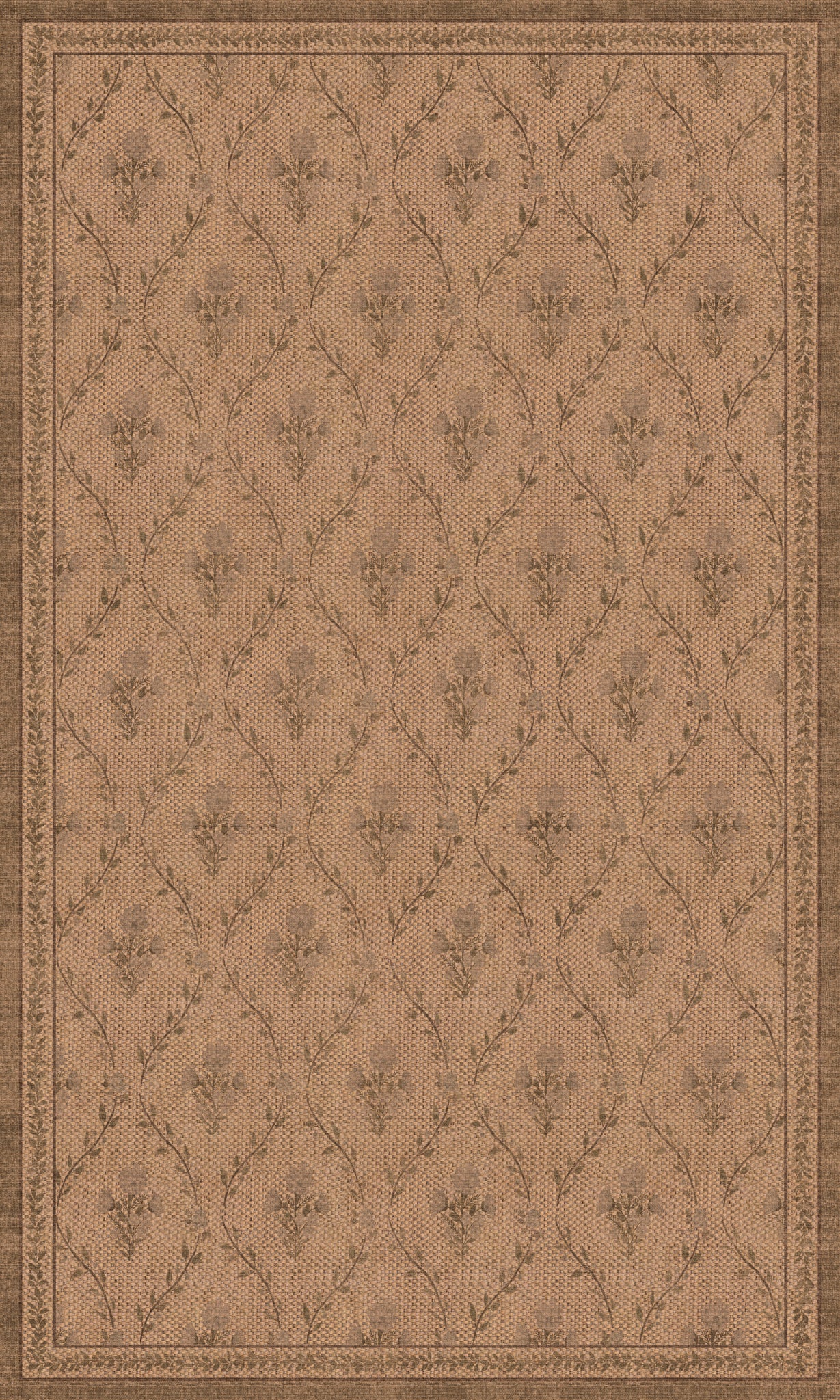 Della Floral Vine Outdoor Rug – Green-Blue – 90x150