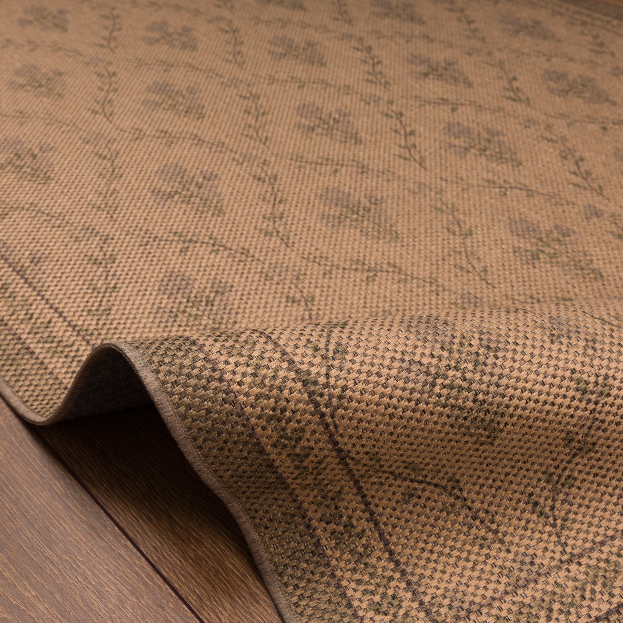 Della Floral Vine Outdoor Rug – Green