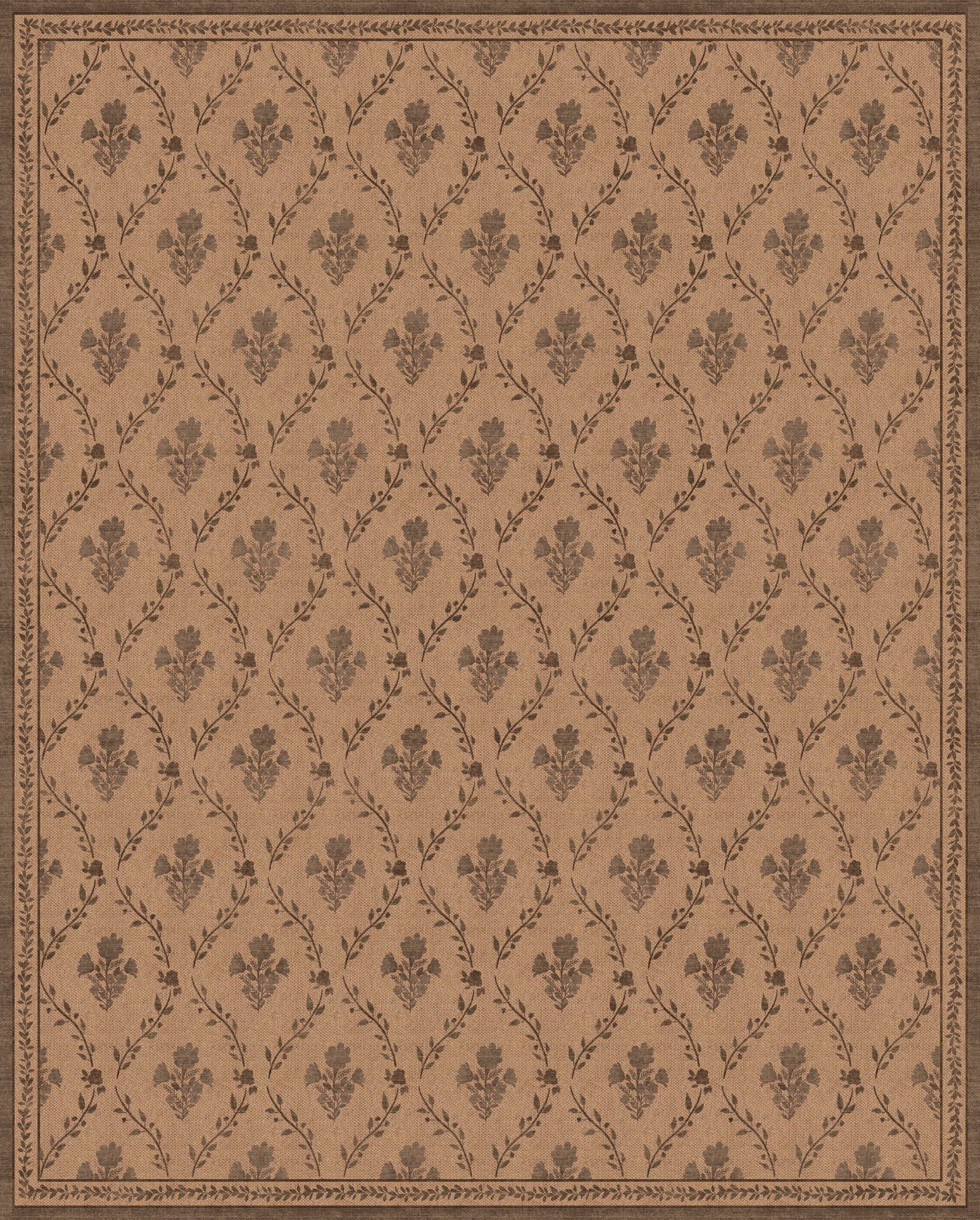 Della Floral Vine Outdoor Rug – Green – 245x305