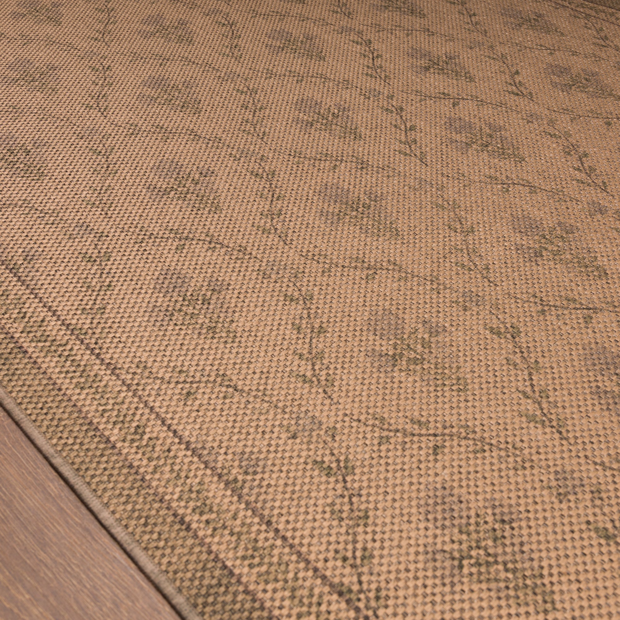 Della Floral Vine Outdoor Rug – Green