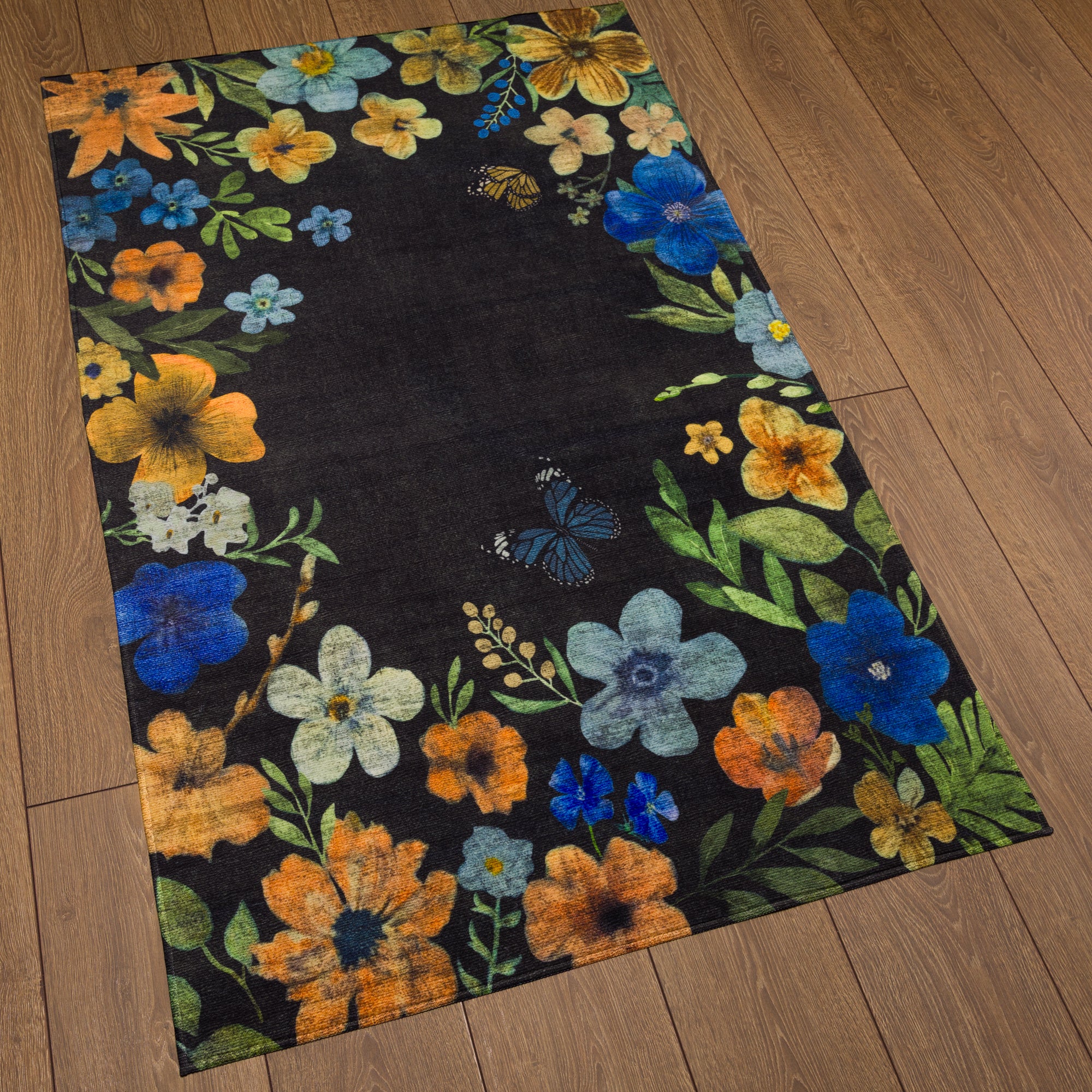 Marbella Floral Frame Rug